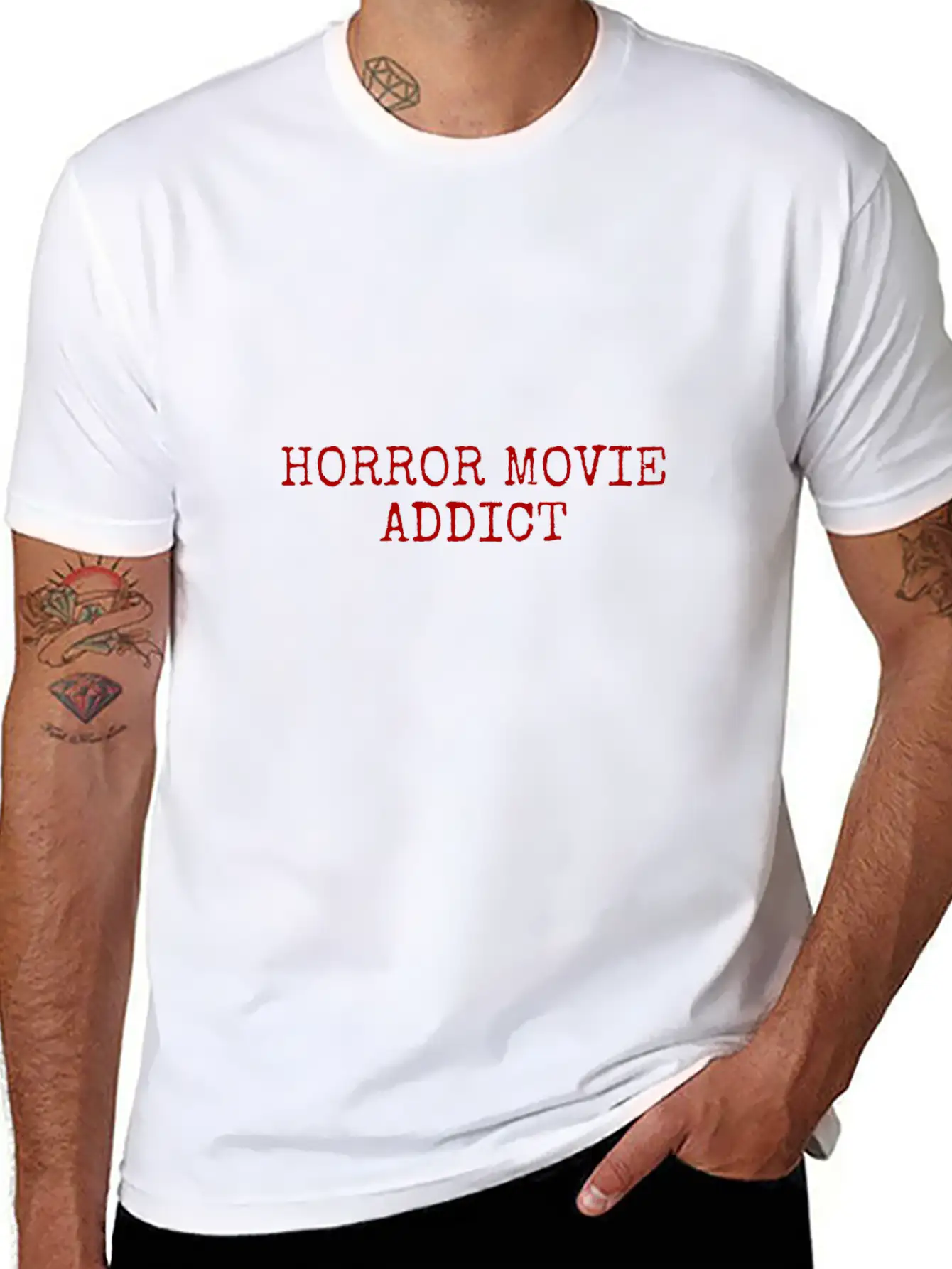 Horror Movie Addict Stylish Everyday T-Shirt – Unisex Basic Cotton Tee