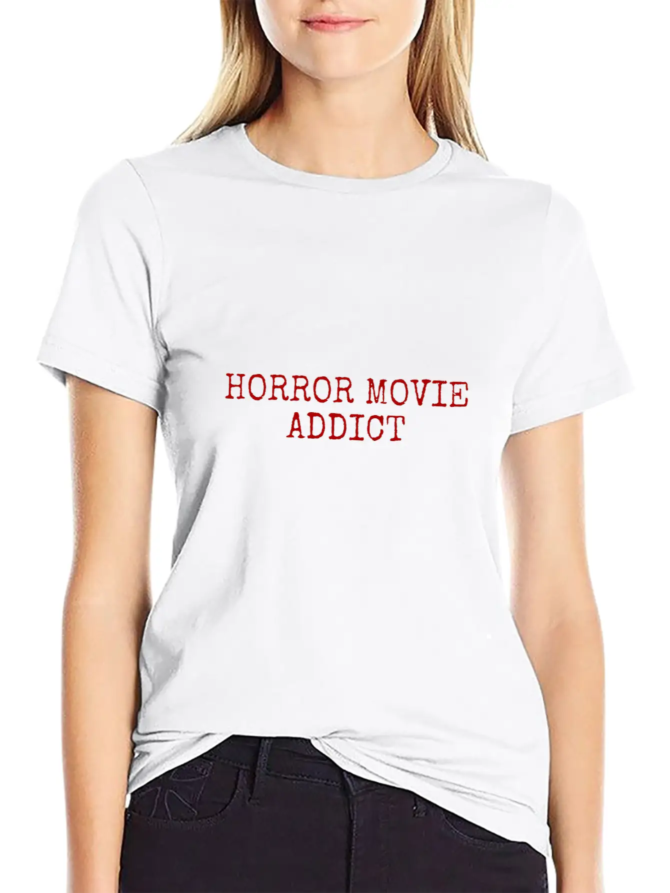 Horror Movie Addict Stylish Everyday T-Shirt – Unisex Basic Cotton Tee