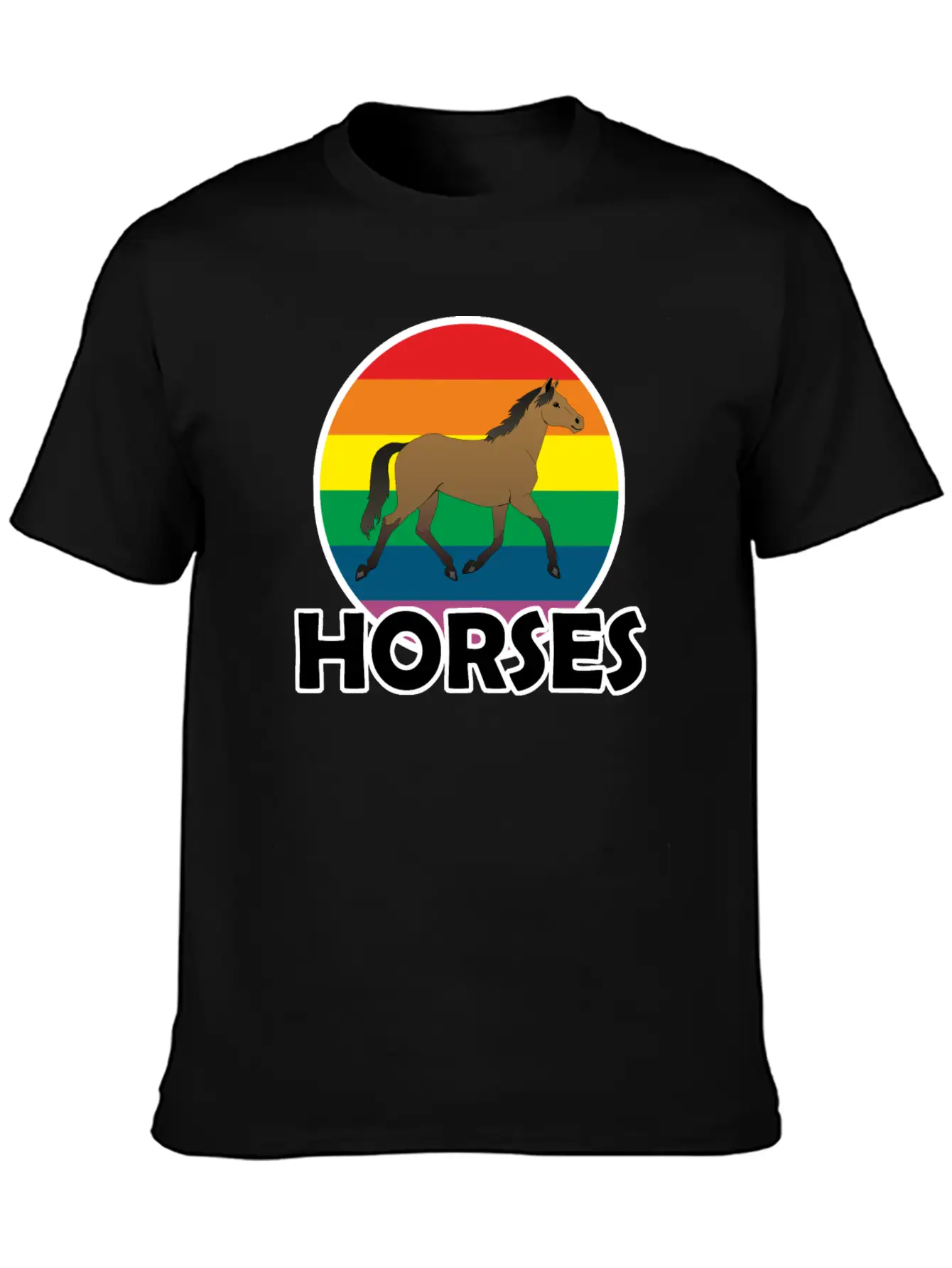 Horse Comfortable Minimalist Graphic Tee – Summer Style Essential
