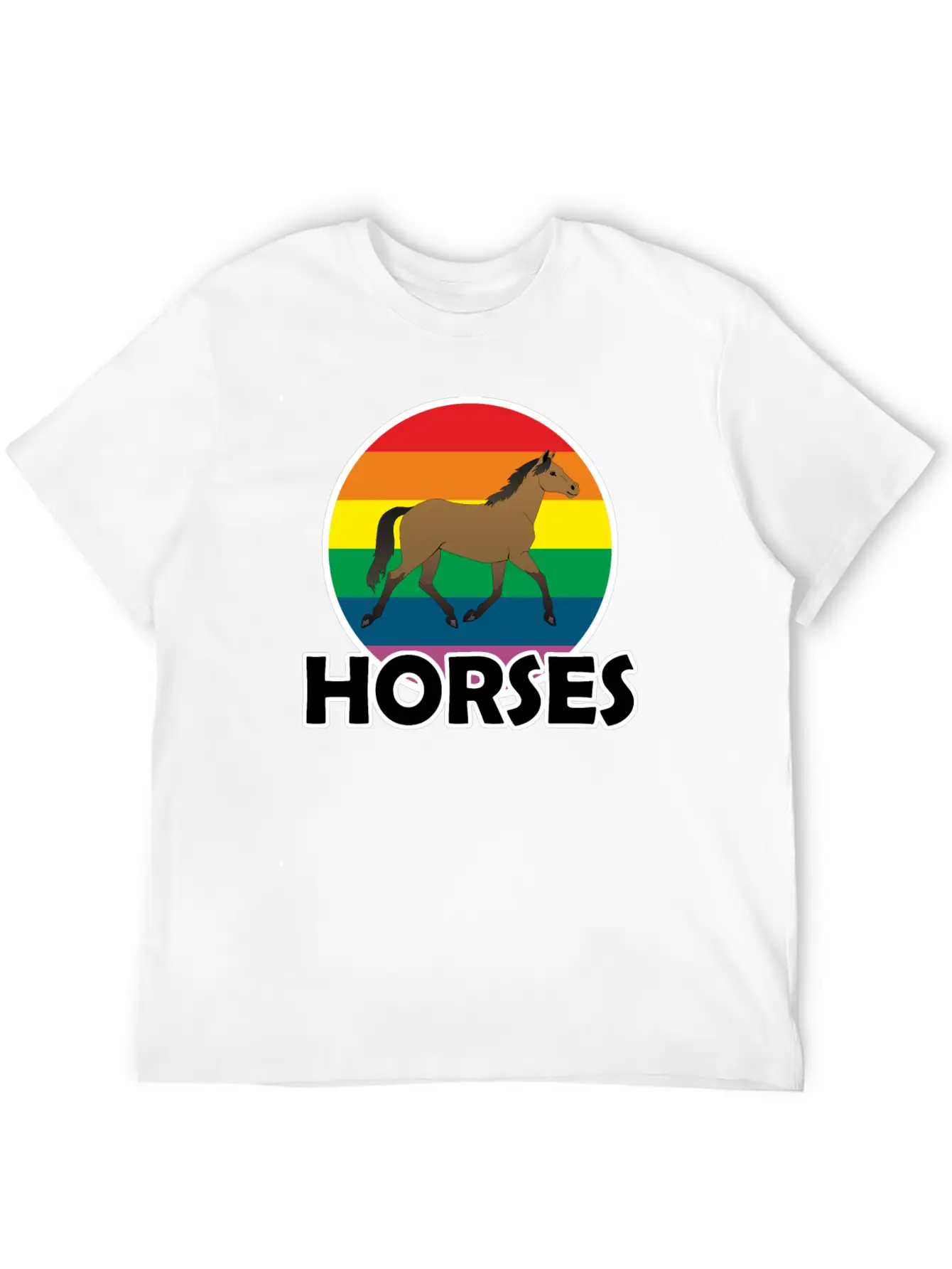 Horse Comfortable Minimalist Graphic Tee – Summer Style Essential