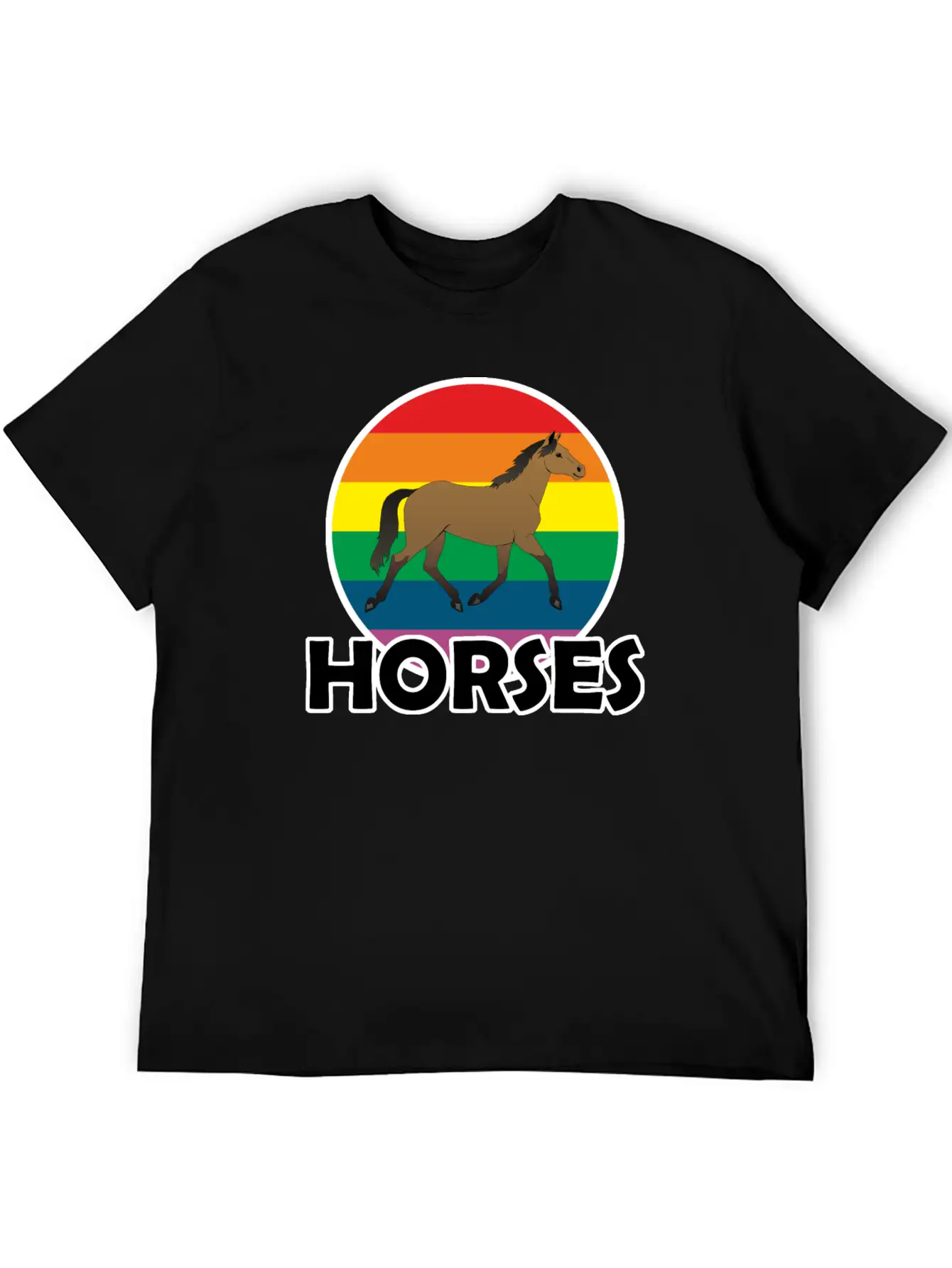 Horse Comfortable Minimalist Graphic Tee – Summer Style Essential