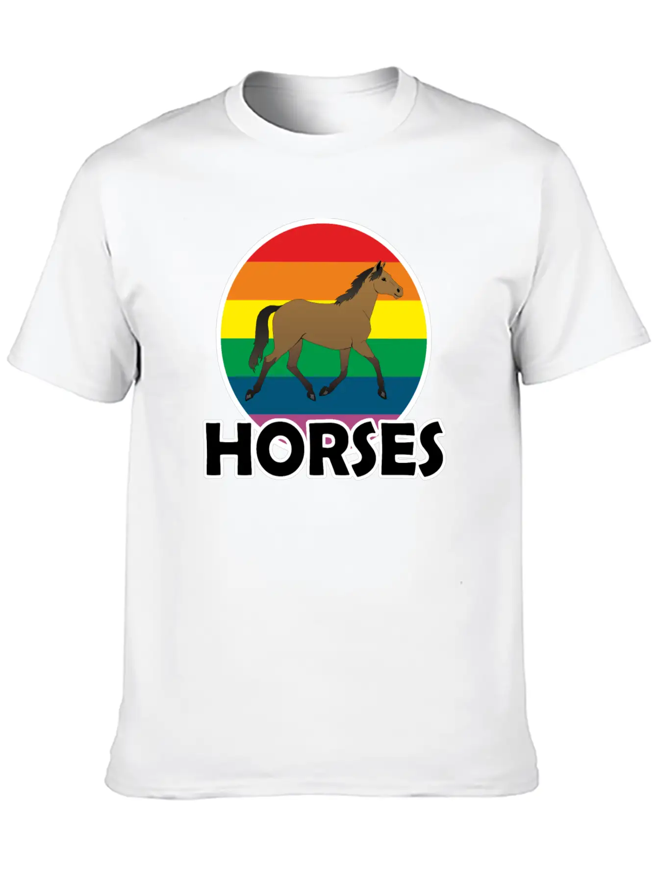 Horse Comfortable Minimalist Graphic Tee – Summer Style Essential