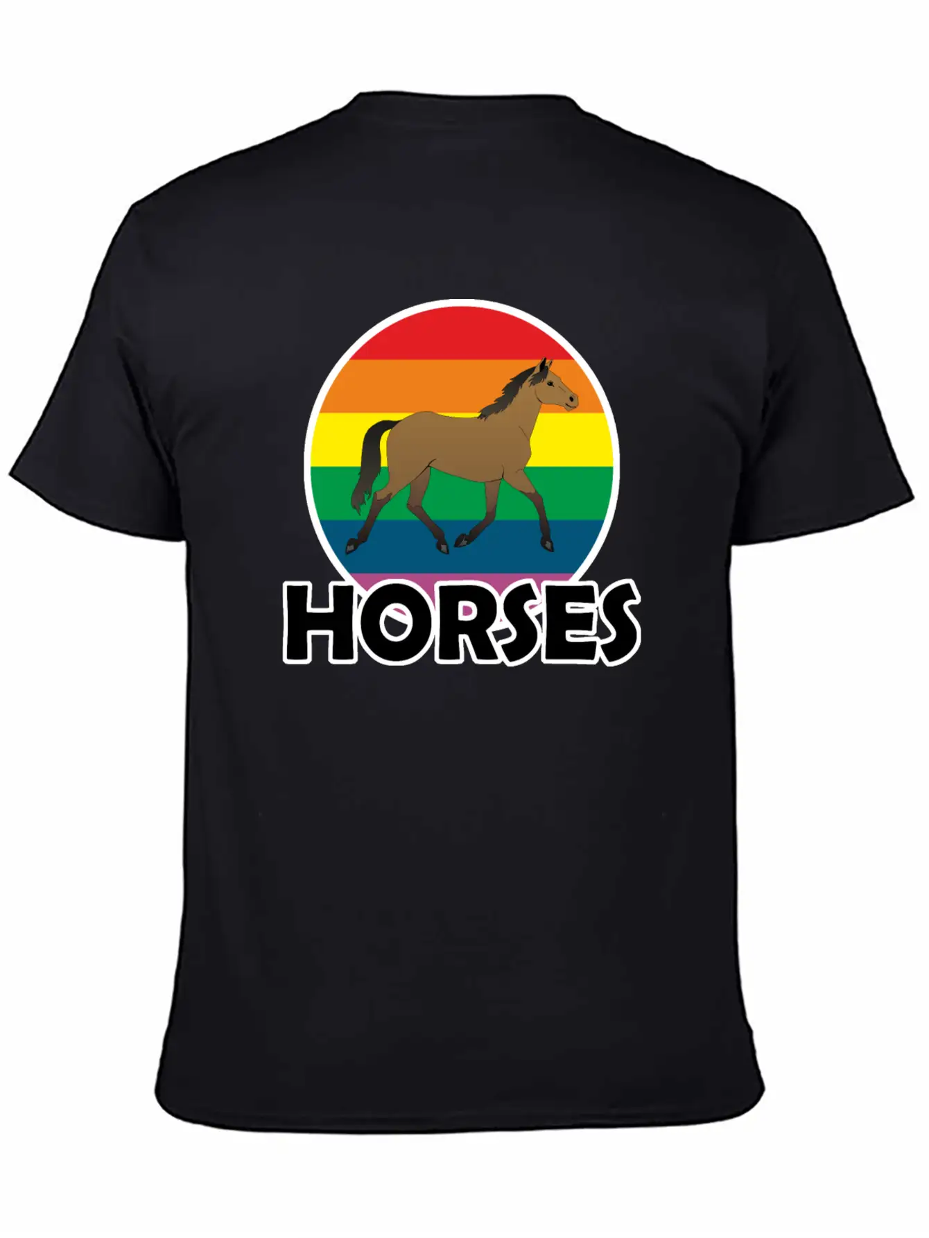 Horse Comfortable Minimalist Graphic Tee – Summer Style Essential