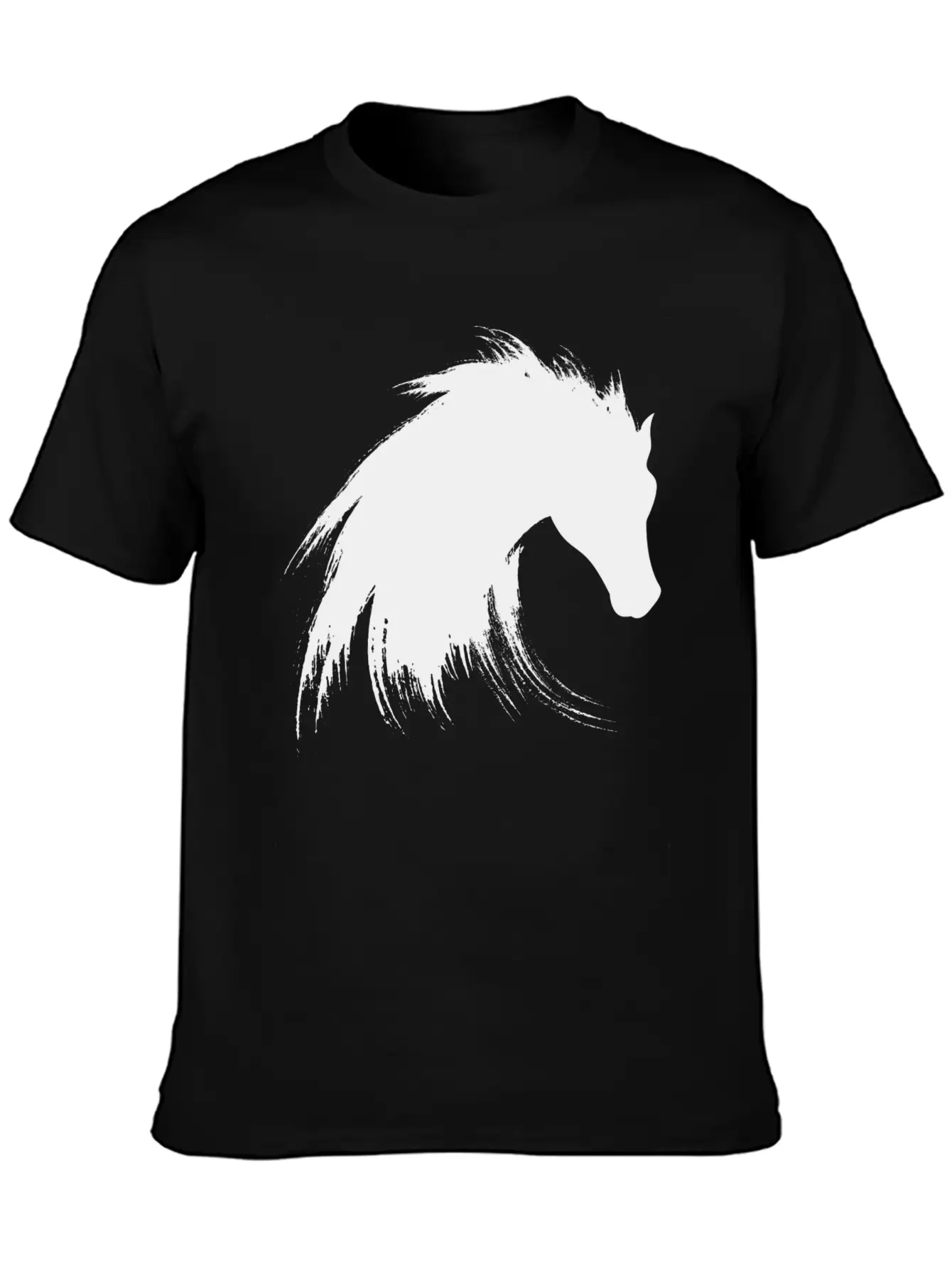 Horse Creative Design Unisex Short Sleeve Soft Cotton T-Shirt – Casual Everyday Wear