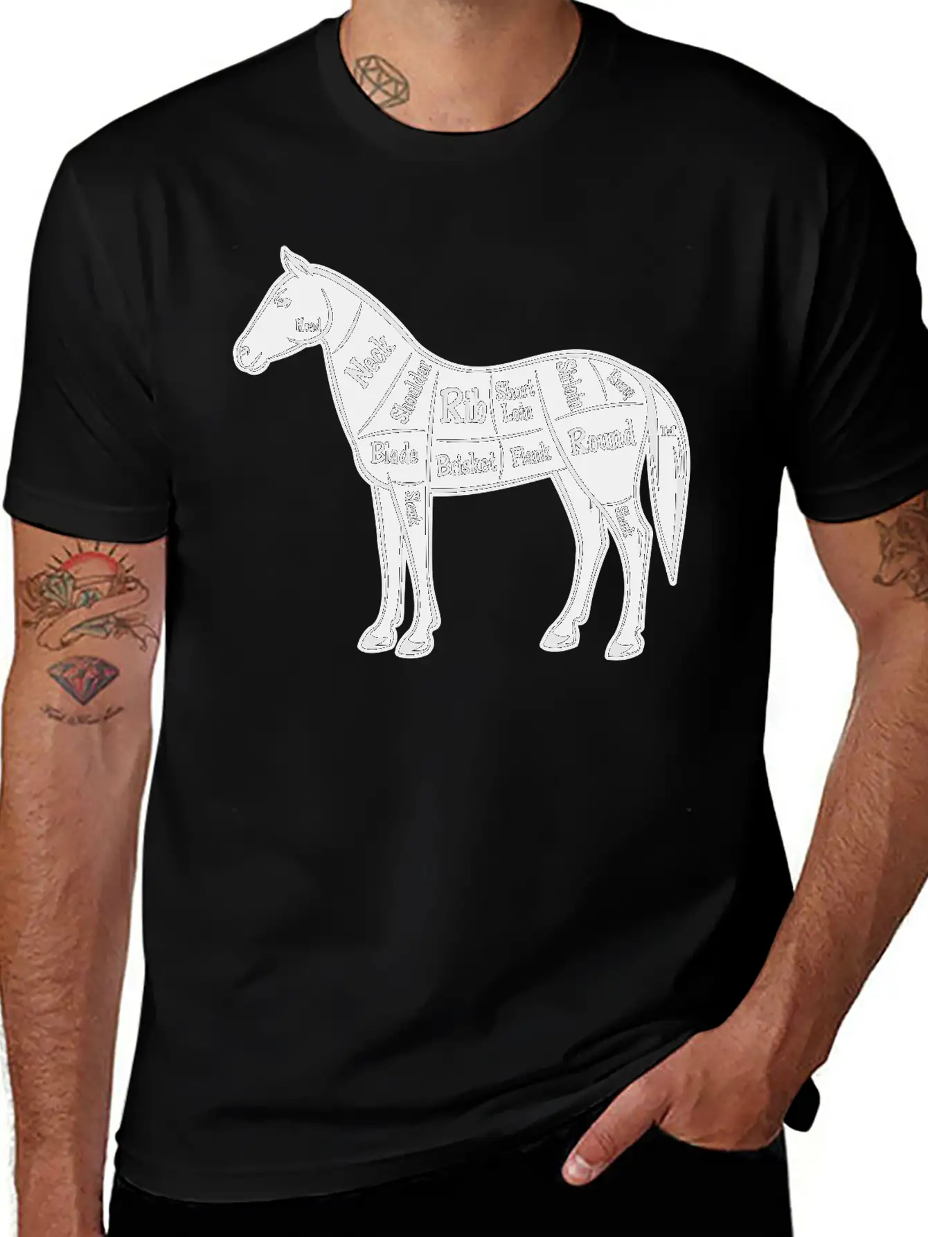 Horse Design Basic Graphic T-Shirt – Daily Comfort In Soft Cotton