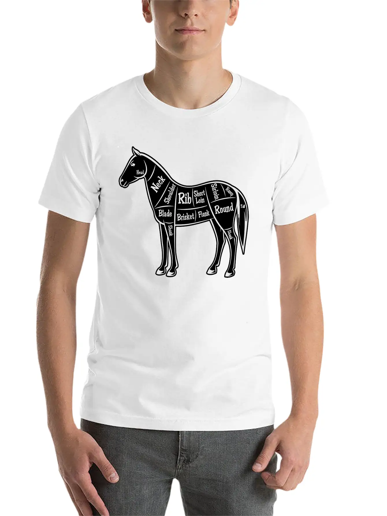 Horse Design Basic Graphic T-Shirt – Daily Comfort In Soft Cotton