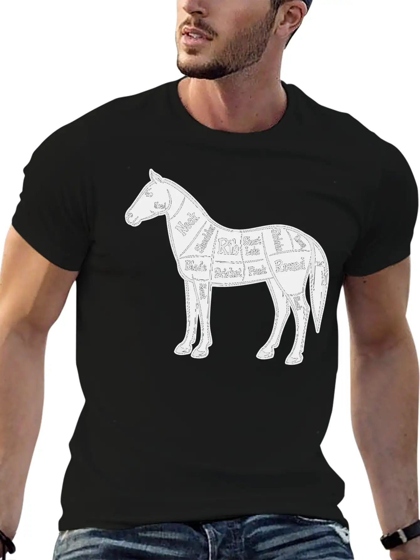Horse Design Basic Graphic T-Shirt – Daily Comfort In Soft Cotton