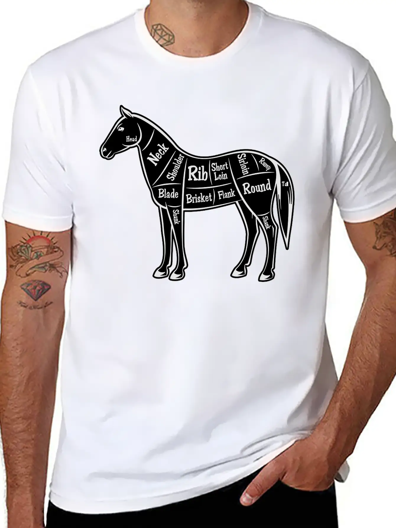 Horse Design Basic Graphic T-Shirt – Daily Comfort In Soft Cotton
