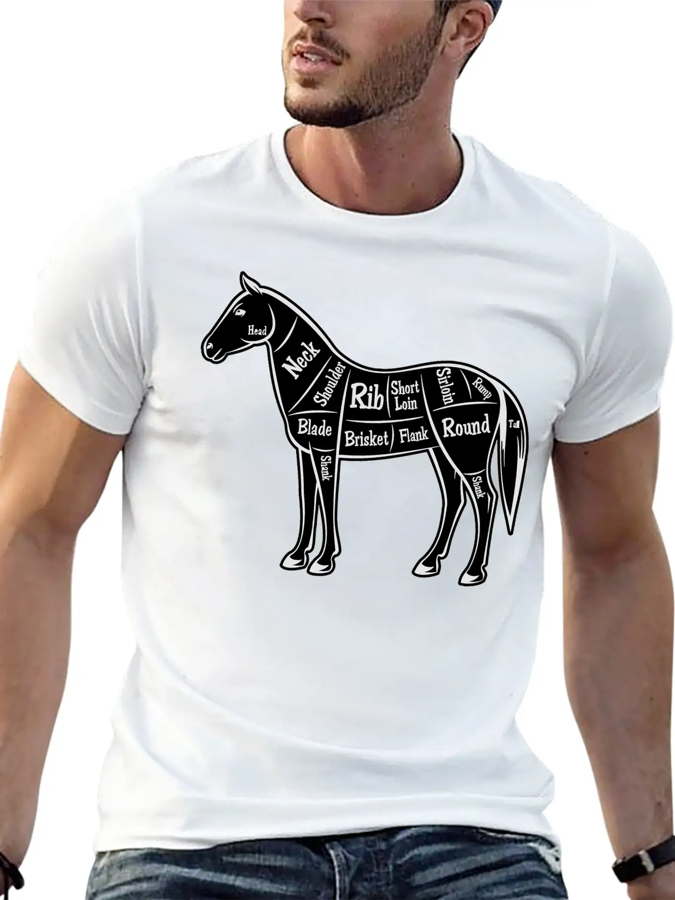 Horse Design Basic Graphic T-Shirt – Daily Comfort In Soft Cotton