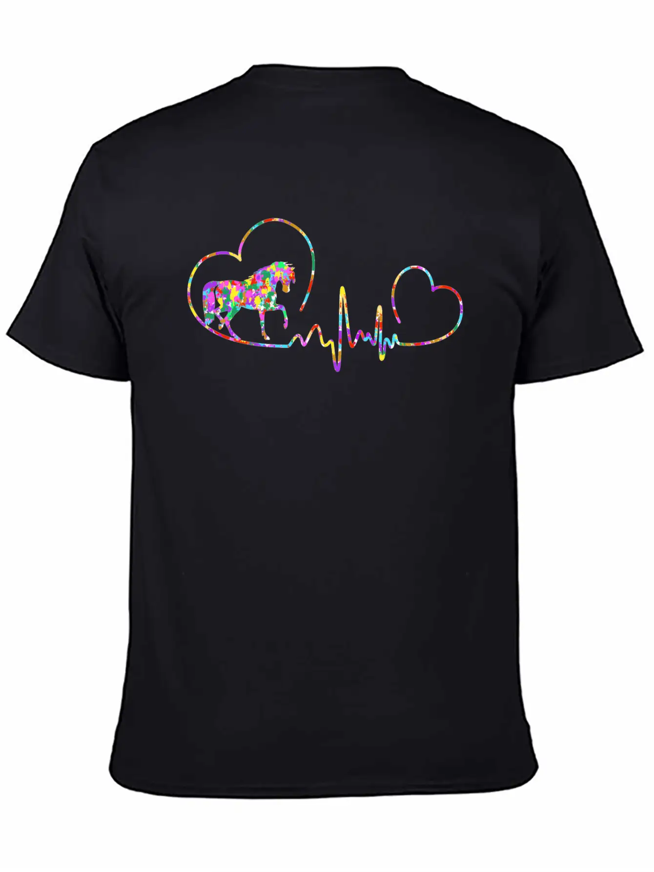 Horse Ecg Comfortable Minimalist Graphic Tee – Summer Style Essential