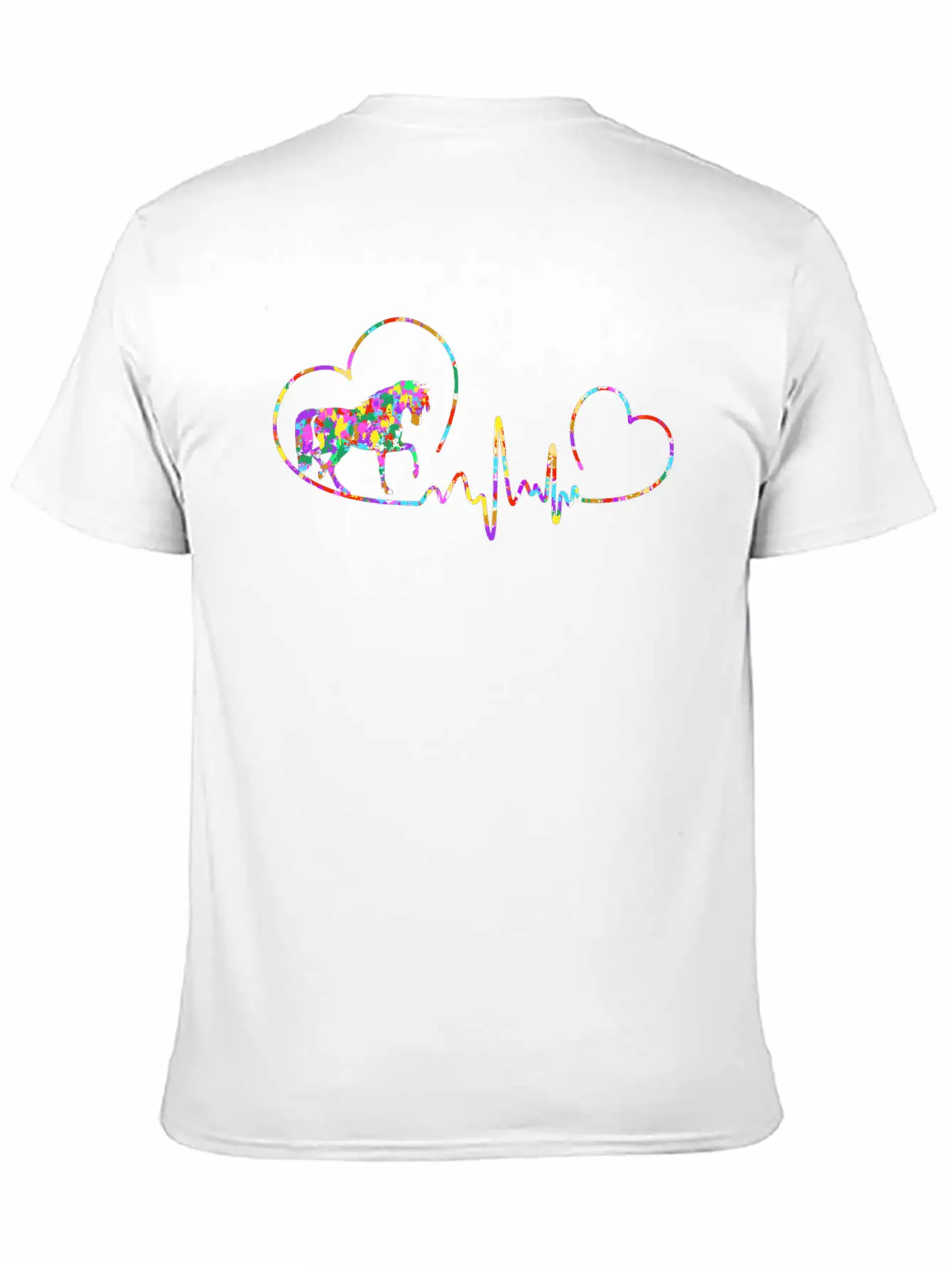 Horse Ecg Comfortable Minimalist Graphic Tee – Summer Style Essential