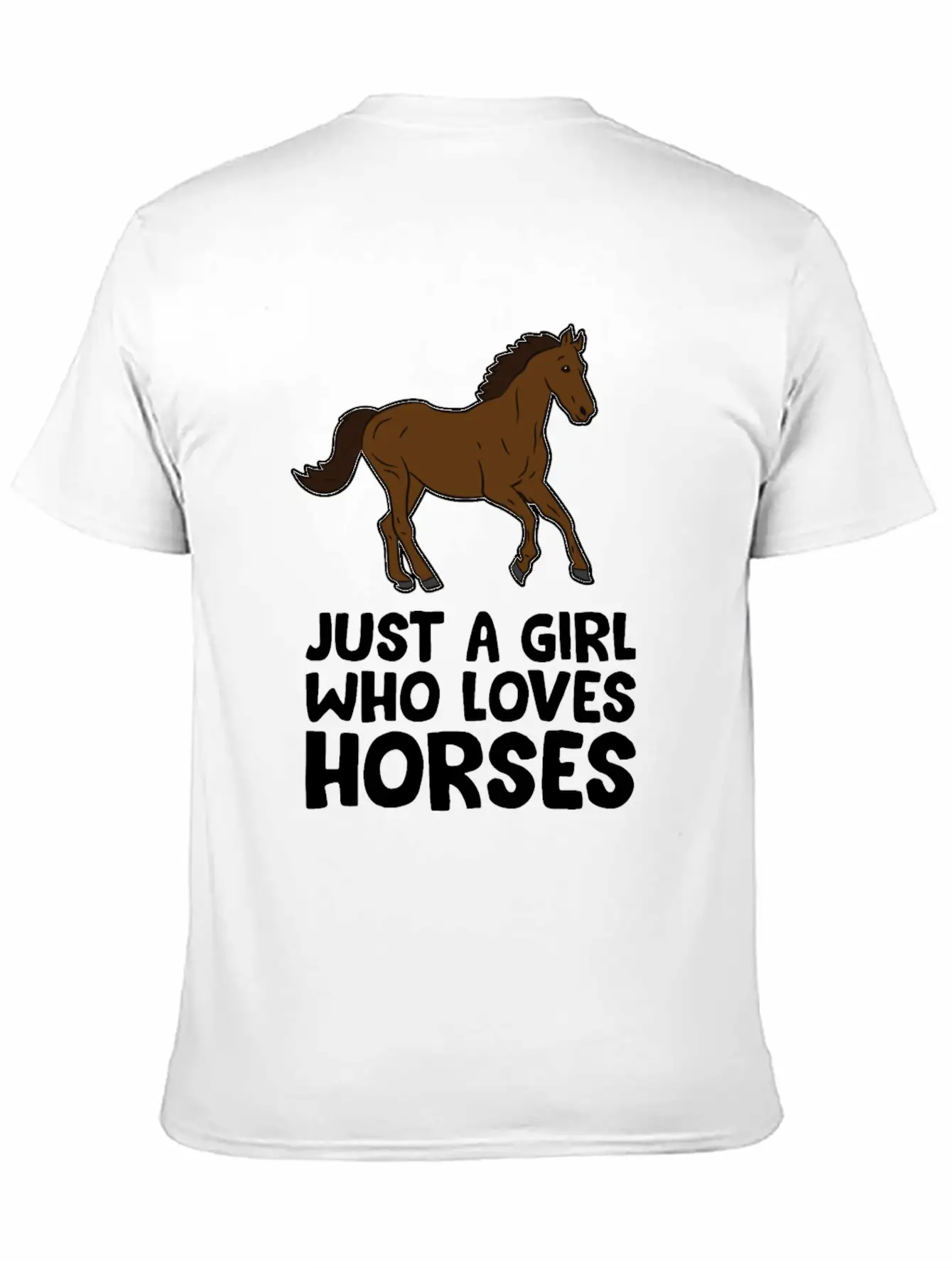 Horse Girl Just A Girl Who Loves Horses Stylish Everyday T-Shirt – Unisex Basic Cotton Tee