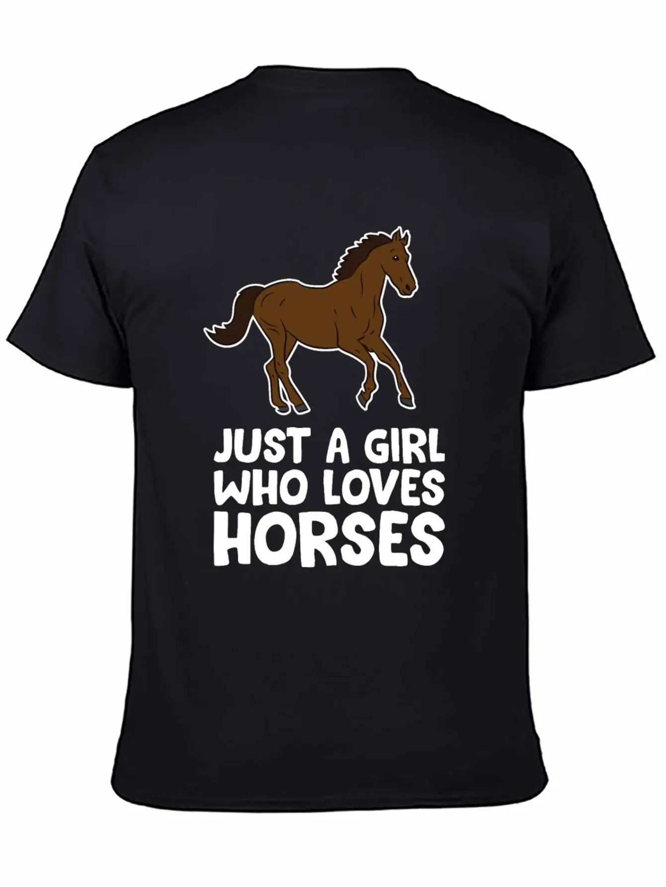 Horse Girl Just A Girl Who Loves Horses Stylish Everyday T-Shirt – Unisex Basic Cotton Tee