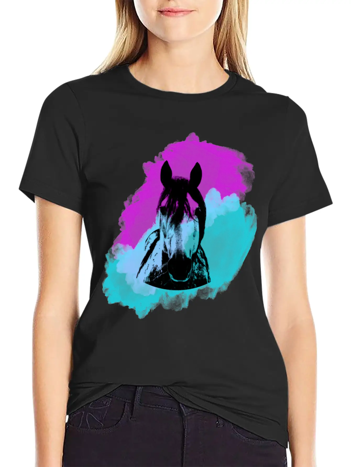 Horse Girls Riding Comfortable Minimalist Graphic Tee – Summer Style Essential