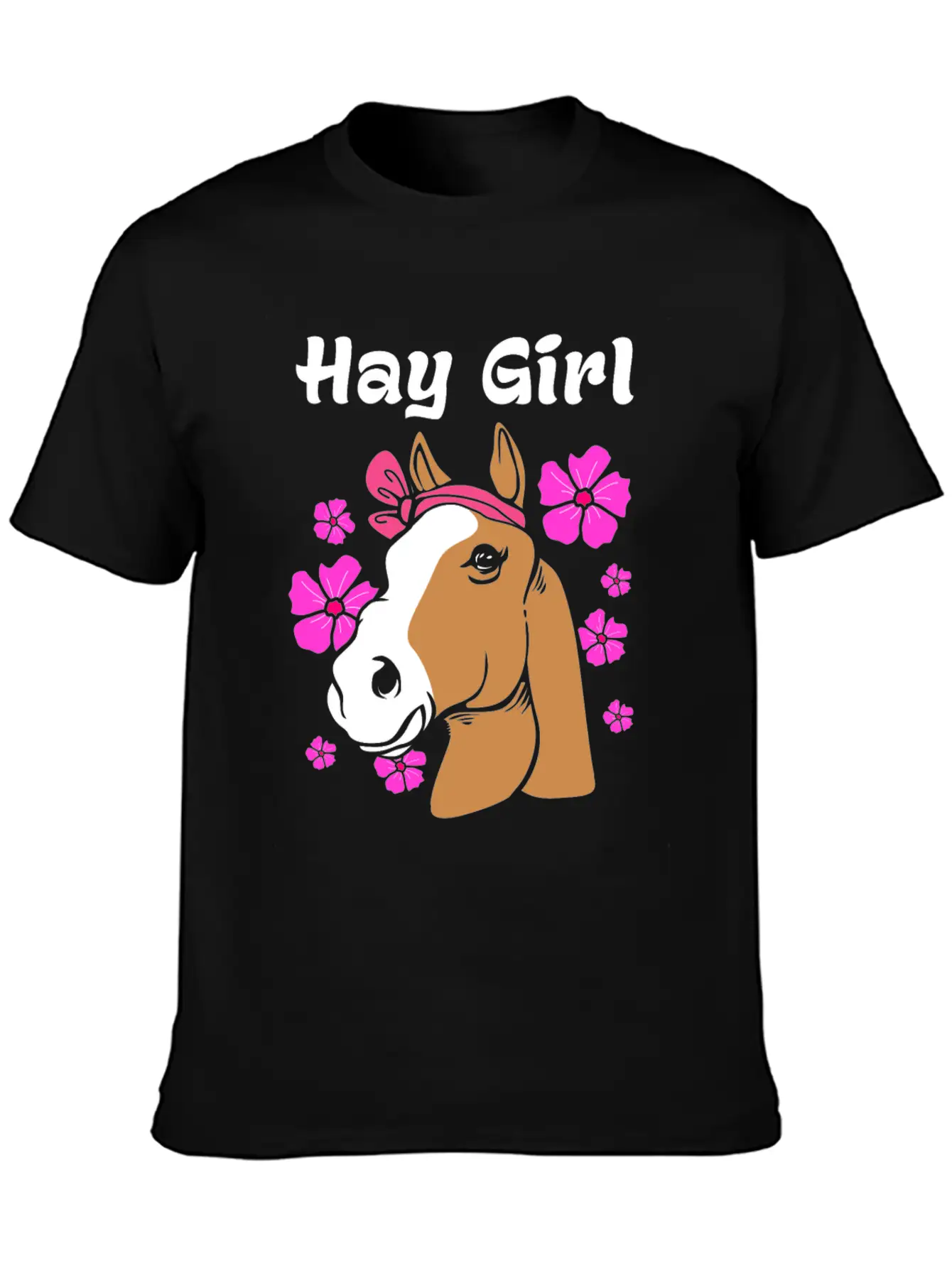 Horse Hay Girl Stylish Everyday T-Shirt – Unisex Basic Cotton Tee