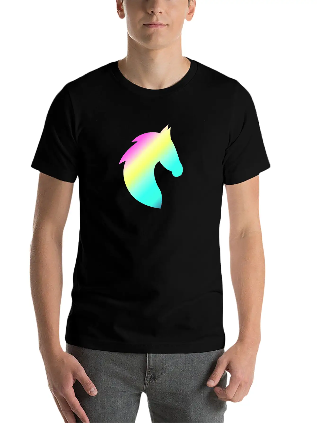 Horse, Horse Head, Horses, Riding, Riding Essential Unisex Summer Tee – Soft Cotton Casual Fit