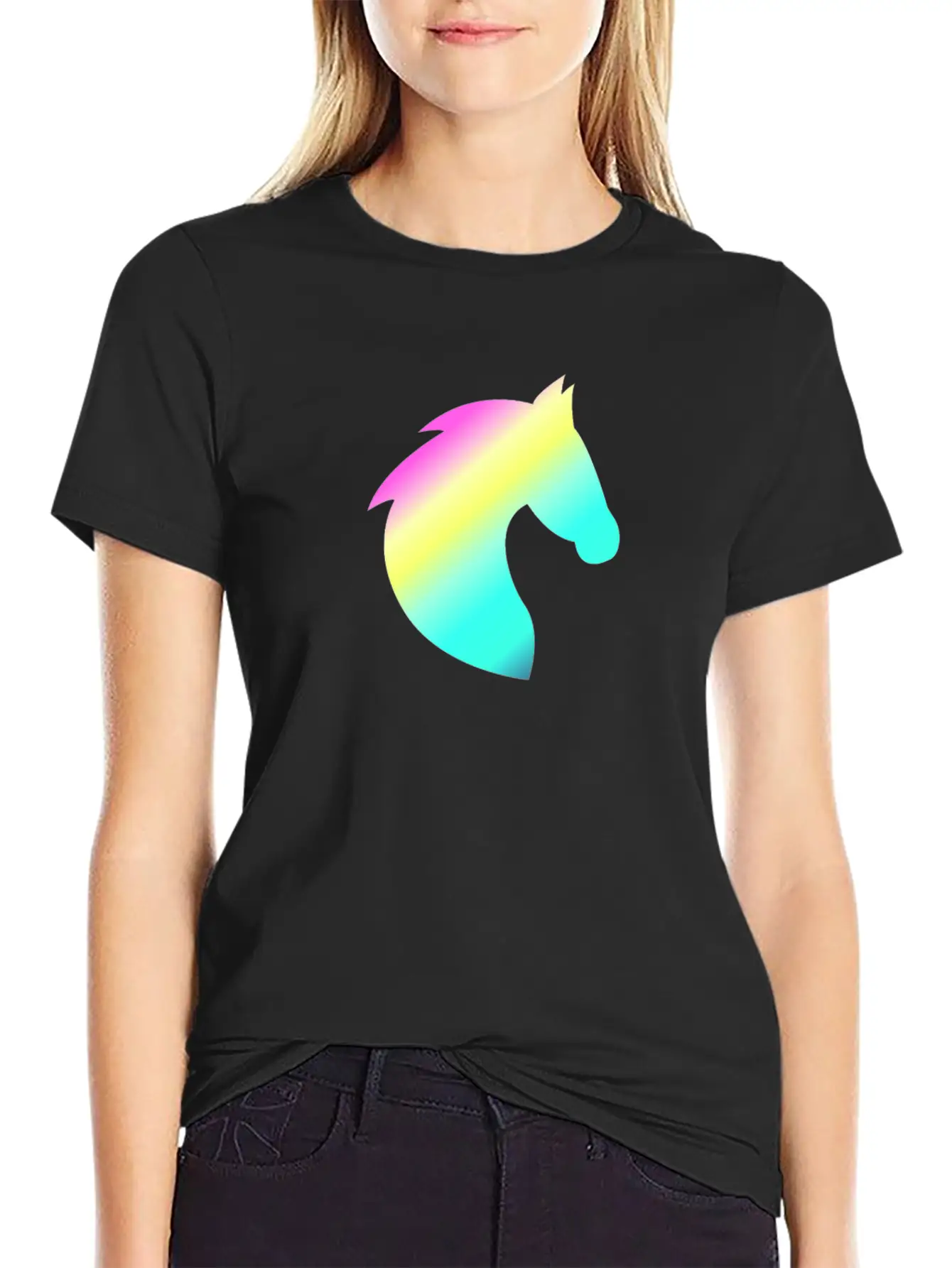 Horse, Horse Head, Horses, Riding, Riding Essential Unisex Summer Tee – Soft Cotton Casual Fit