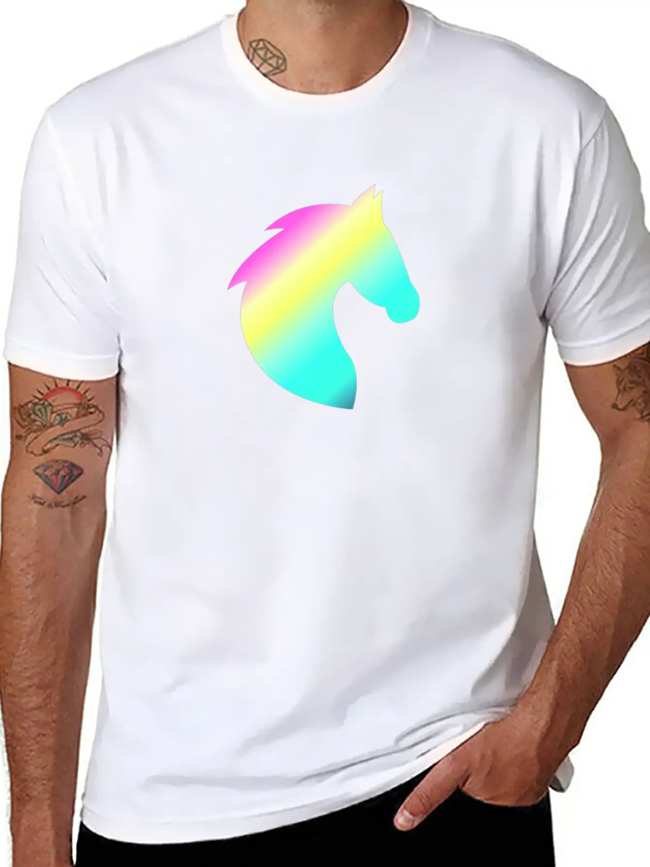 Horse, Horse Head, Horses, Riding, Riding Essential Unisex Summer Tee – Soft Cotton Casual Fit