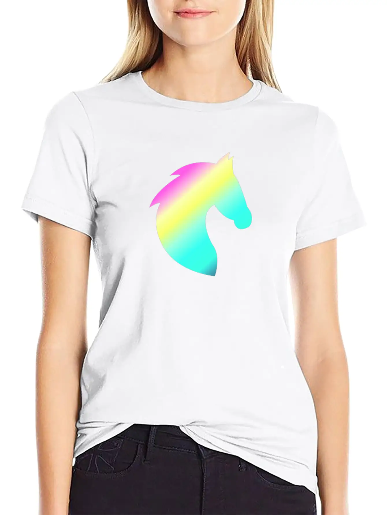 Horse, Horse Head, Horses, Riding, Riding Essential Unisex Summer Tee – Soft Cotton Casual Fit