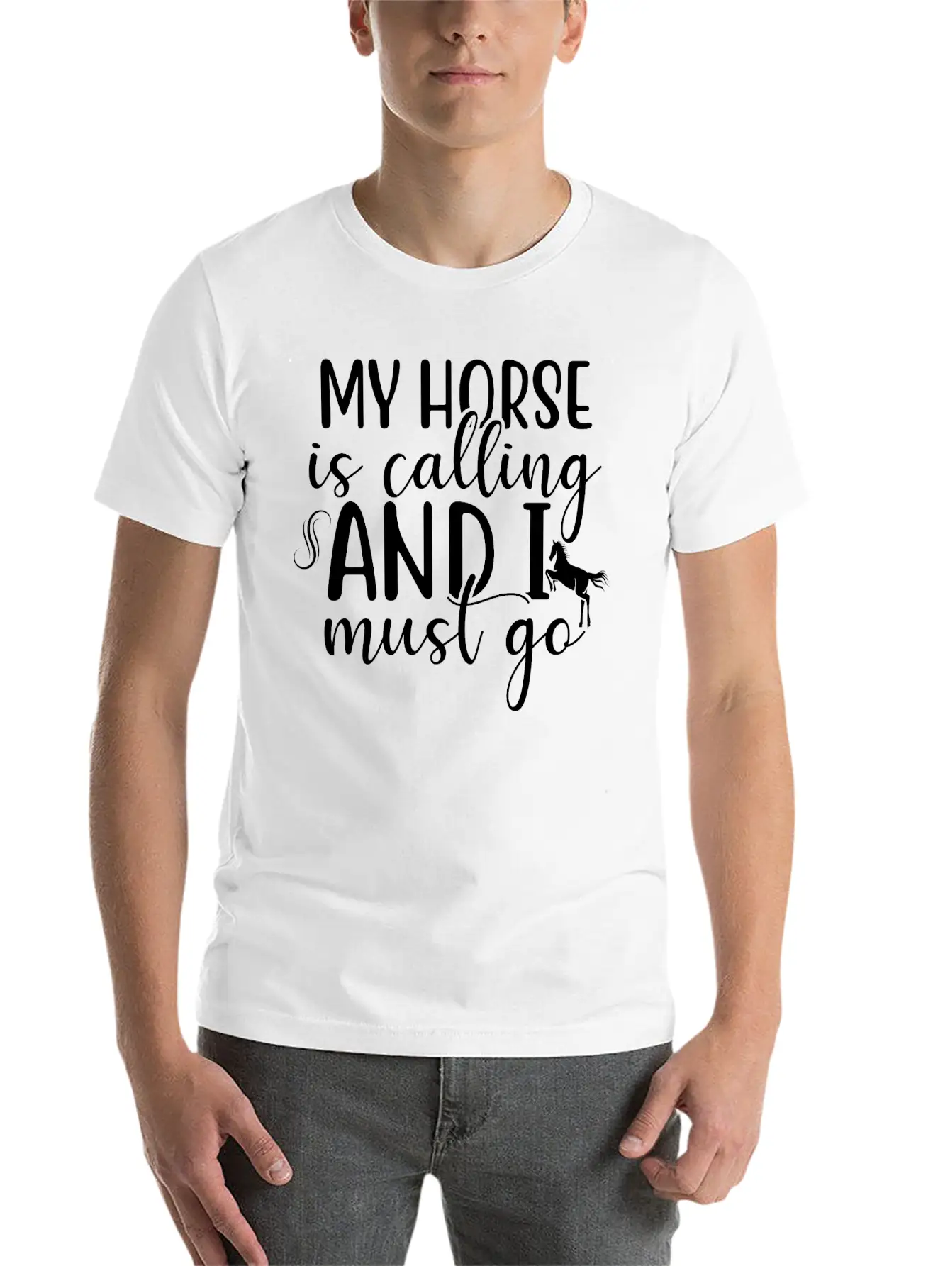 Horse, Horses Lover Design, Quote Sayings Stylish Everyday T-Shirt – Unisex Basic Cotton Tee
