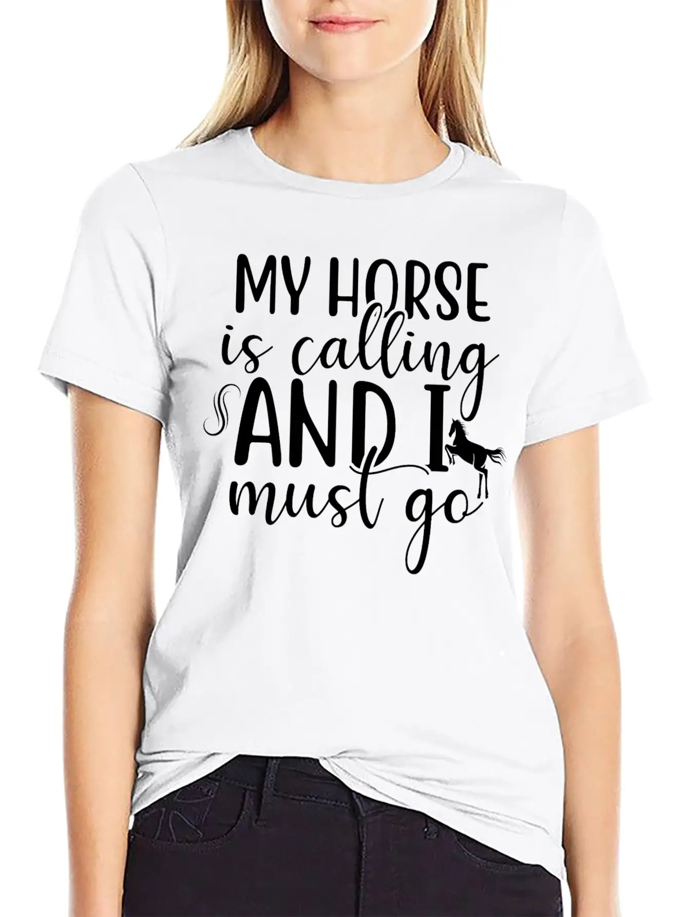 Horse, Horses Lover Design, Quote Sayings Stylish Everyday T-Shirt – Unisex Basic Cotton Tee