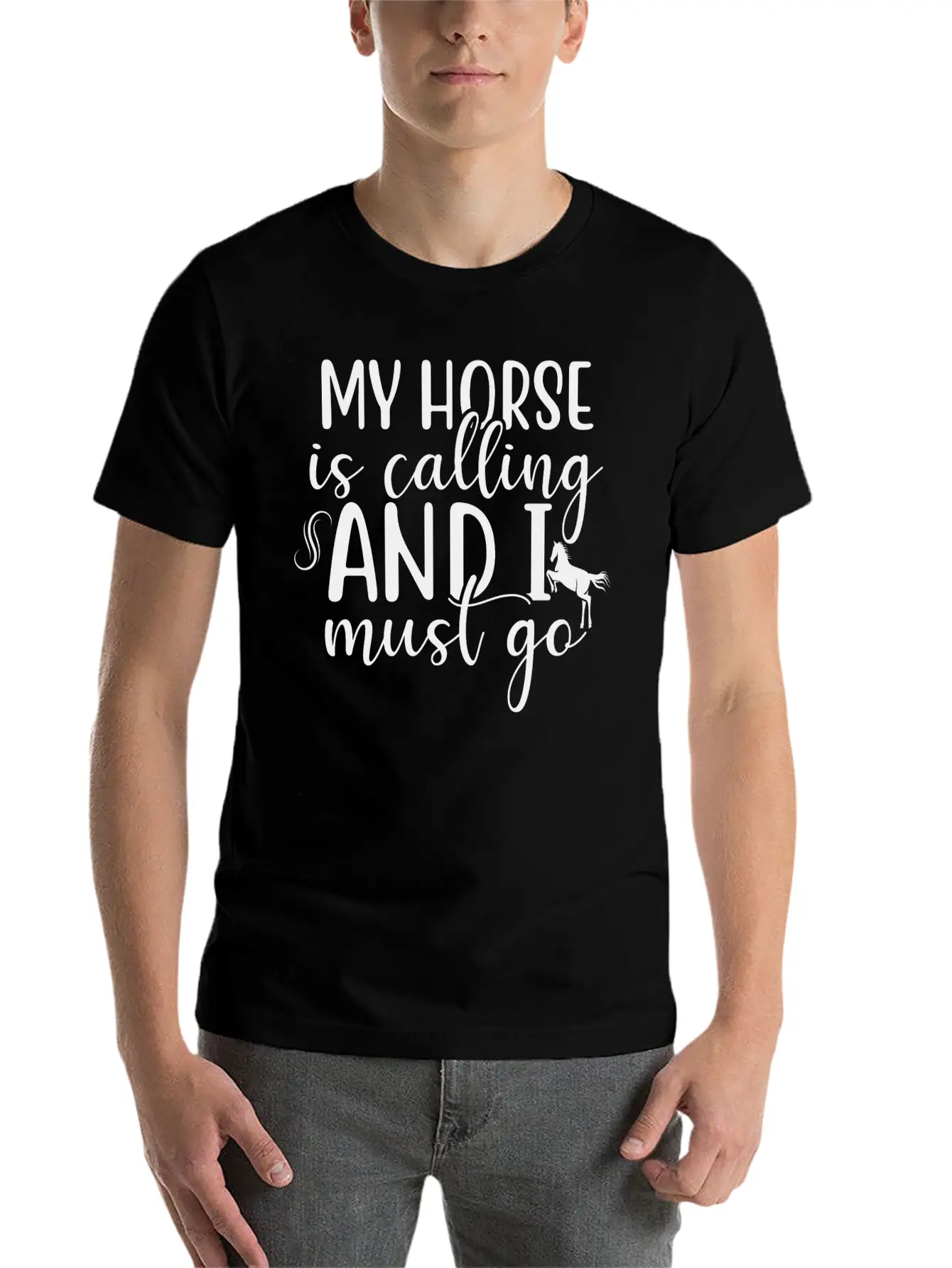 Horse, Horses Lover Design, Quote Sayings Stylish Everyday T-Shirt – Unisex Basic Cotton Tee