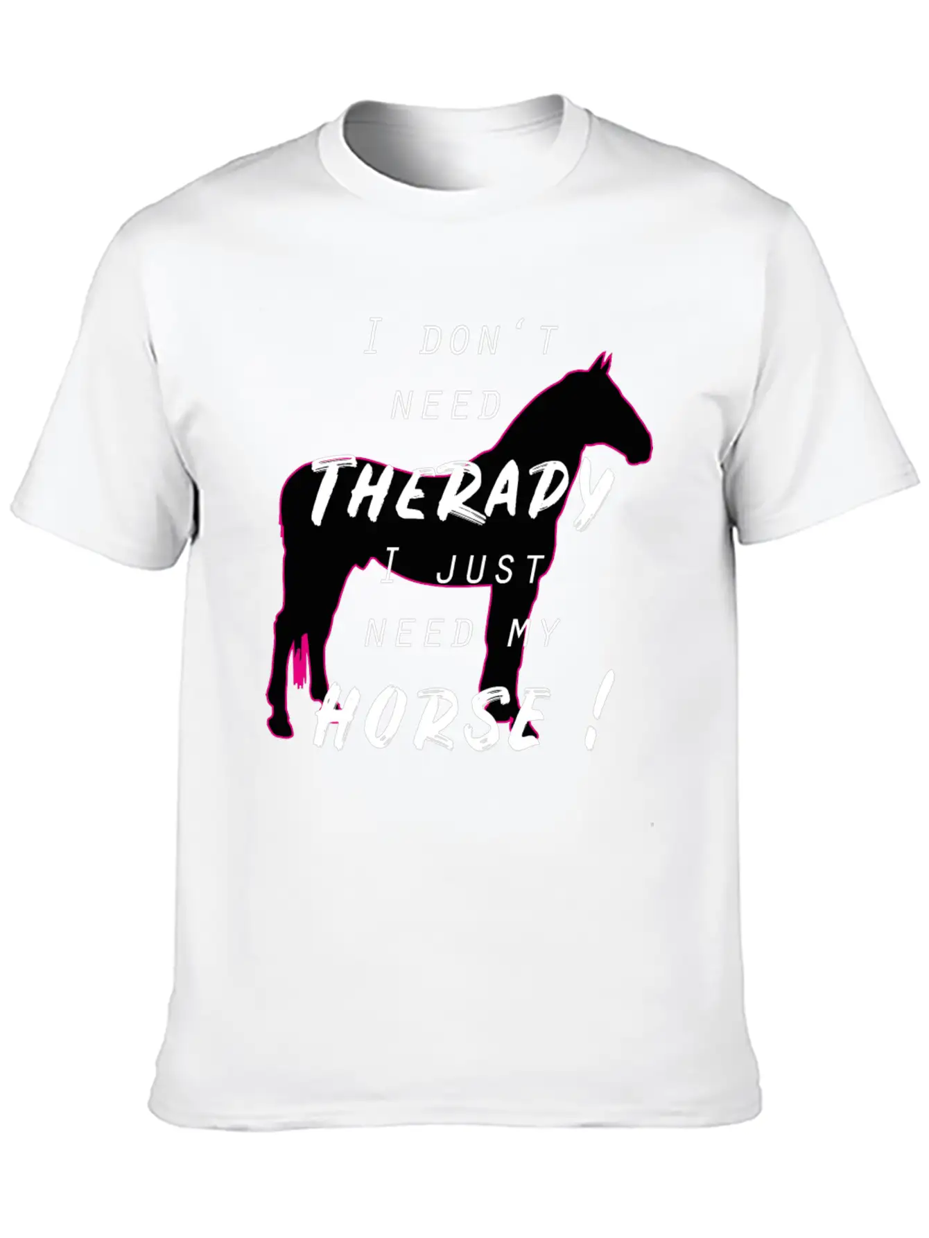 Horse Horses Riding Therapy Horseback Ride Gift Unisex Short Sleeve Soft Cotton T-Shirt – Casual Everyday Wear