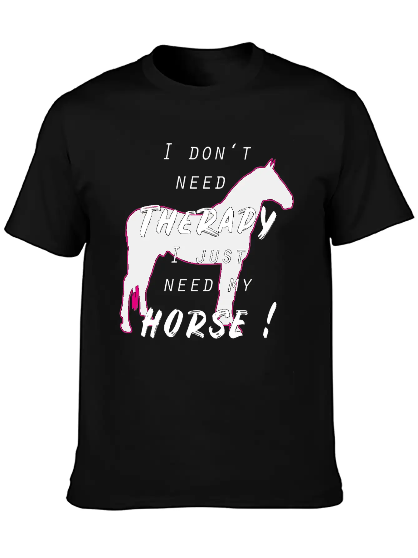 Horse Horses Riding Therapy Horseback Ride Gift Unisex Short Sleeve Soft Cotton T-Shirt – Casual Everyday Wear
