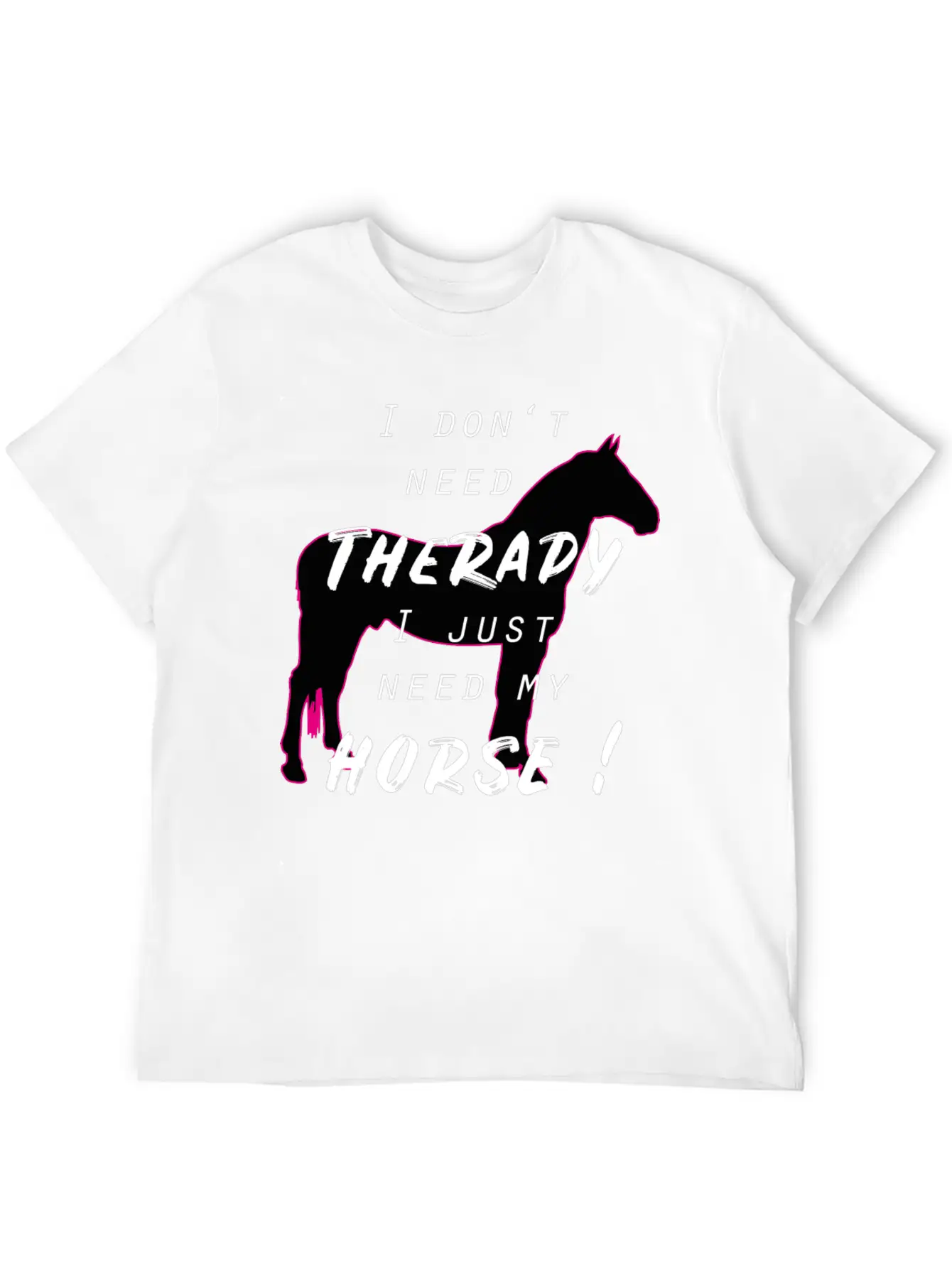 Horse Horses Riding Therapy Horseback Ride Gift Unisex Short Sleeve Soft Cotton T-Shirt – Casual Everyday Wear