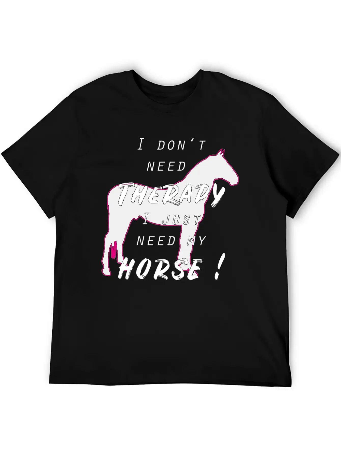 Horse Horses Riding Therapy Horseback Ride Gift Unisex Short Sleeve Soft Cotton T-Shirt – Casual Everyday Wear