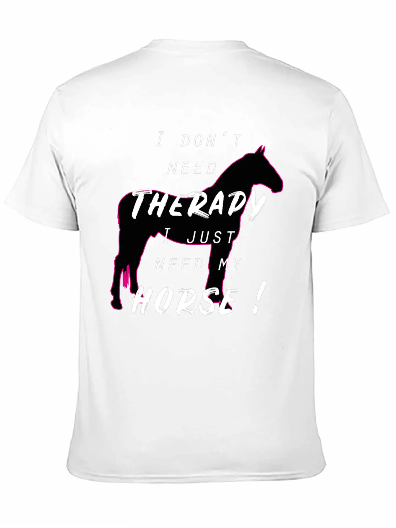 Horse Horses Riding Therapy Horseback Ride Gift Unisex Short Sleeve Soft Cotton T-Shirt – Casual Everyday Wear
