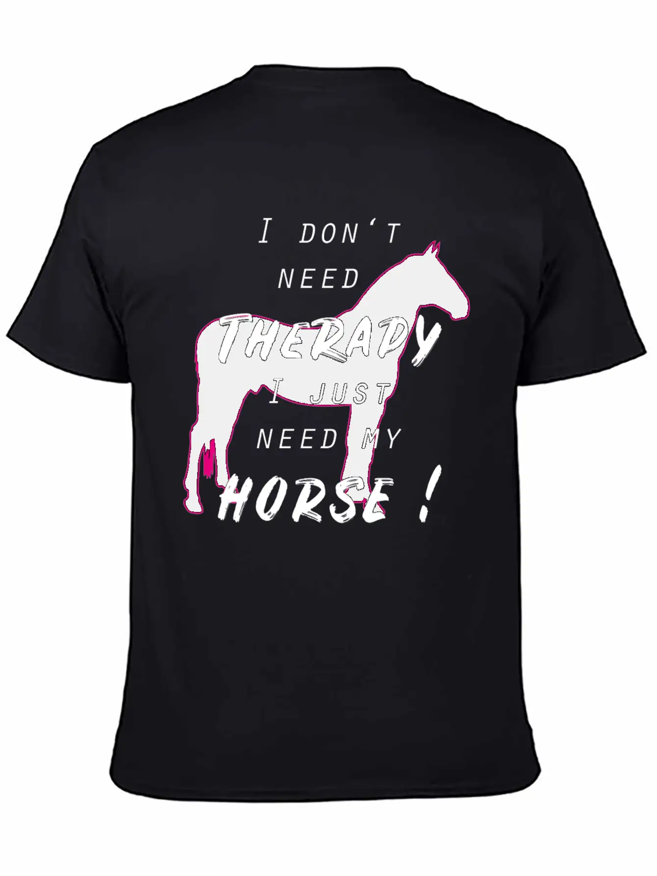 Horse Horses Riding Therapy Horseback Ride Gift Unisex Short Sleeve Soft Cotton T-Shirt – Casual Everyday Wear
