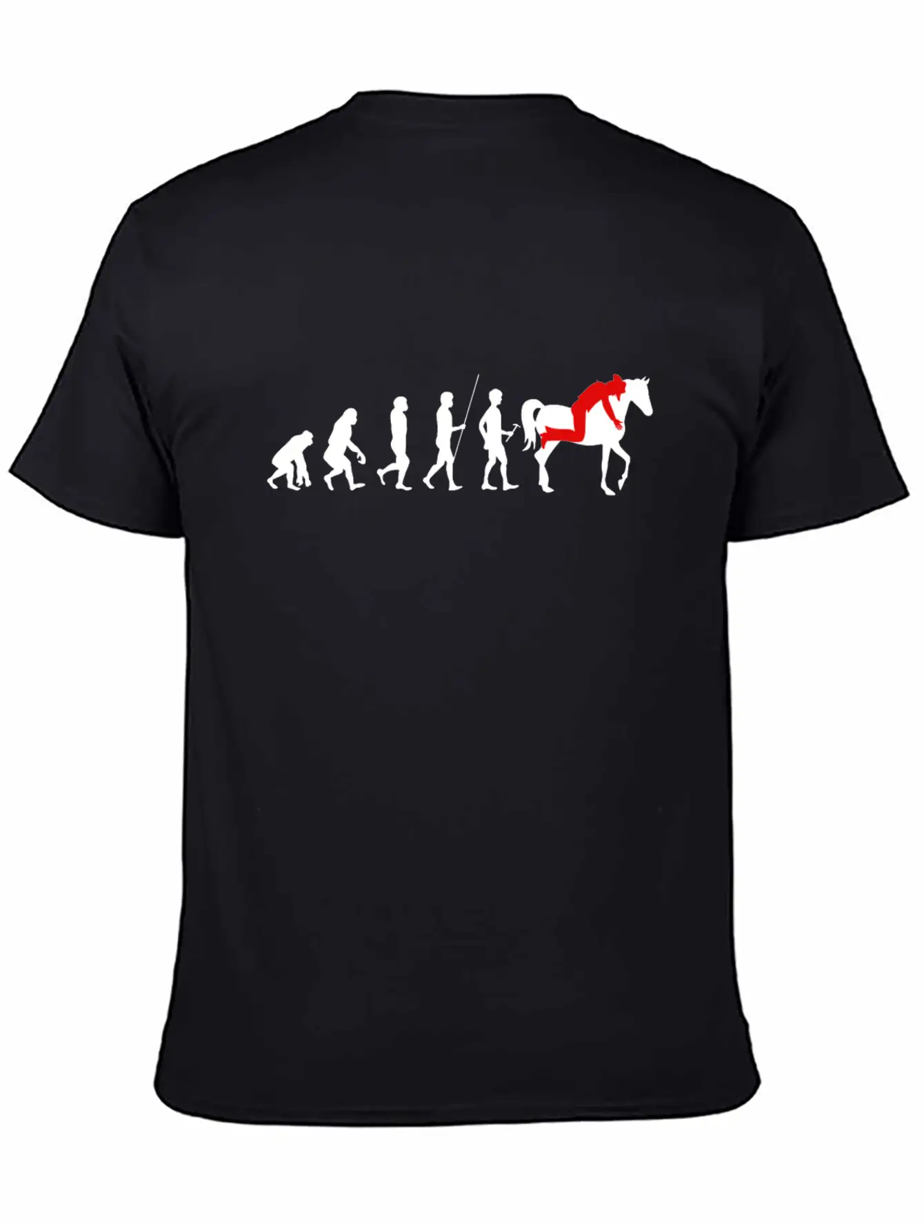 Horse Human Evolution Horse Lover Gift Basic Graphic T-Shirt – Daily Comfort In Soft Cotton