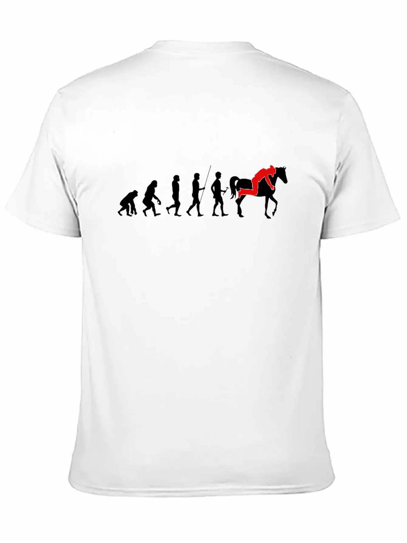 Horse Human Evolution Horse Lover Gift Basic Graphic T-Shirt – Daily Comfort In Soft Cotton