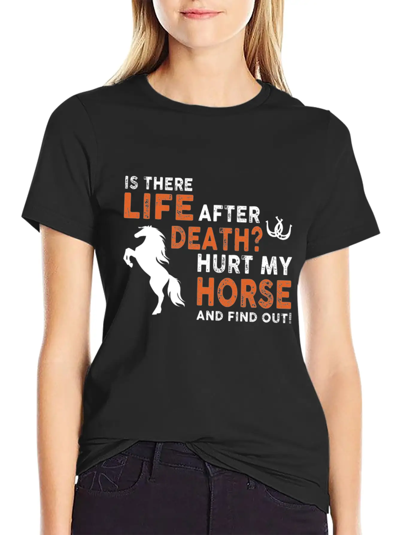 Horse- Is There Life After Death Hurt My Horse And Essential Unisex Summer Tee – Soft Cotton Casual Fit