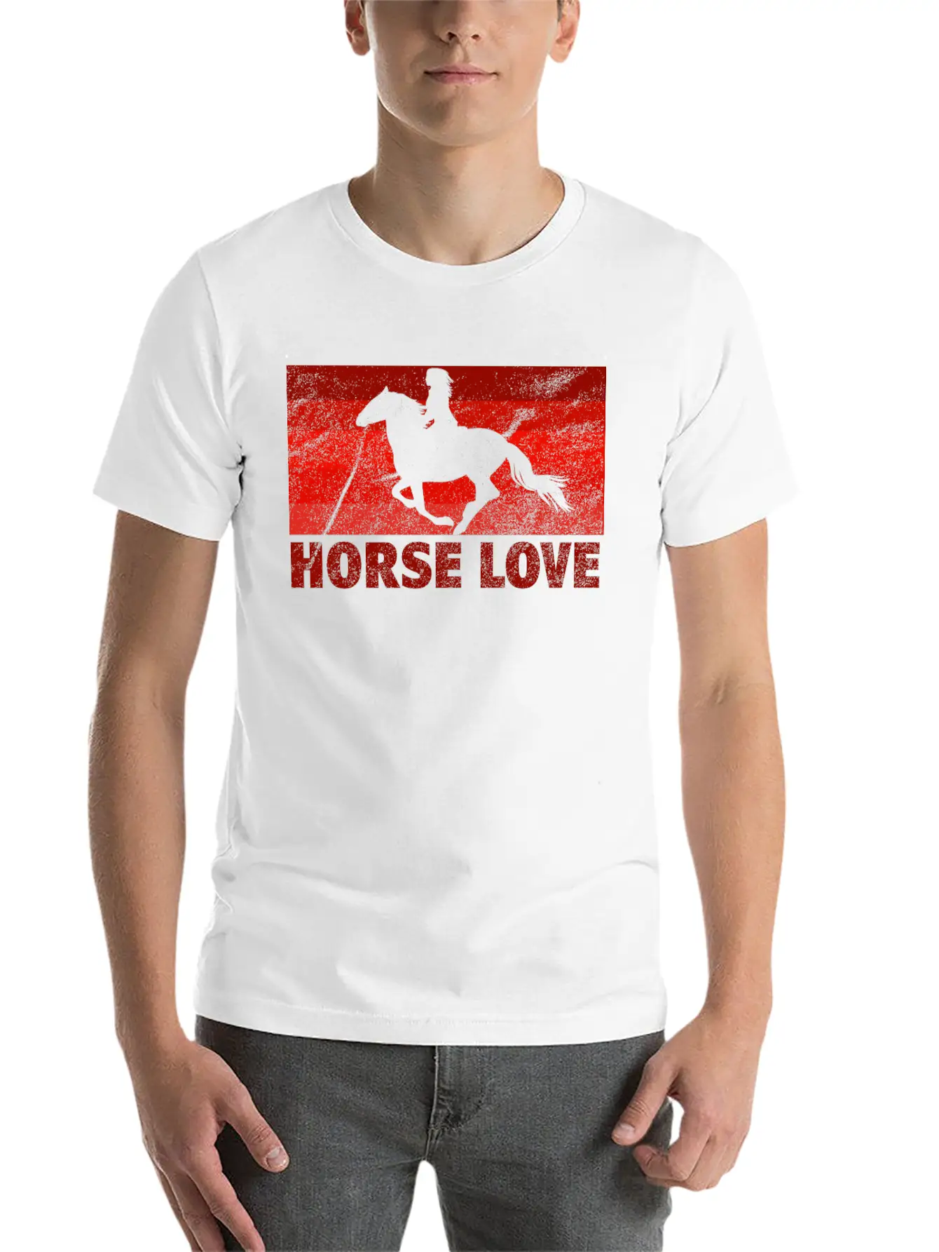 Horse Love Unisex Short Sleeve Soft Cotton T-Shirt – Casual Everyday Wear