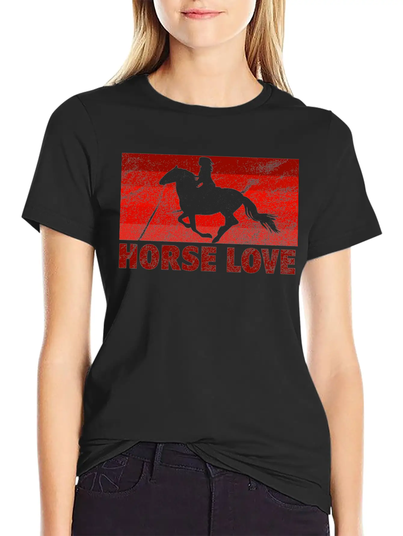 Horse Love Unisex Short Sleeve Soft Cotton T-Shirt – Casual Everyday Wear
