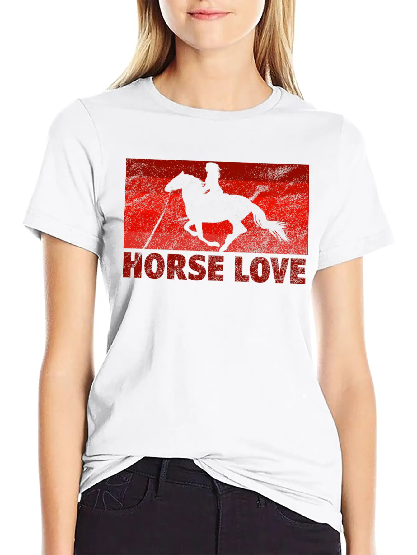 Horse Love Unisex Short Sleeve Soft Cotton T-Shirt – Casual Everyday Wear