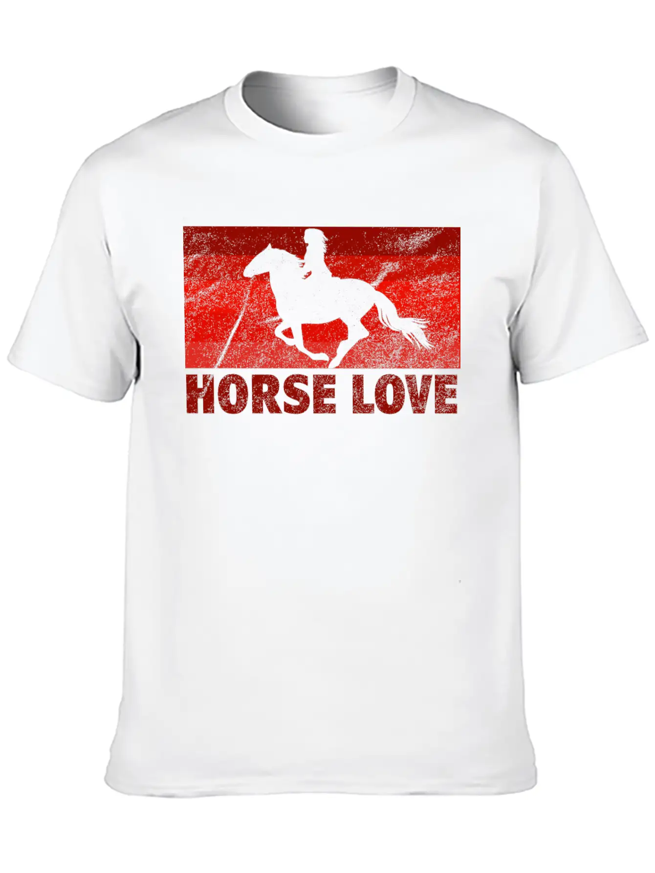 Horse Love Unisex Short Sleeve Soft Cotton T-Shirt – Casual Everyday Wear