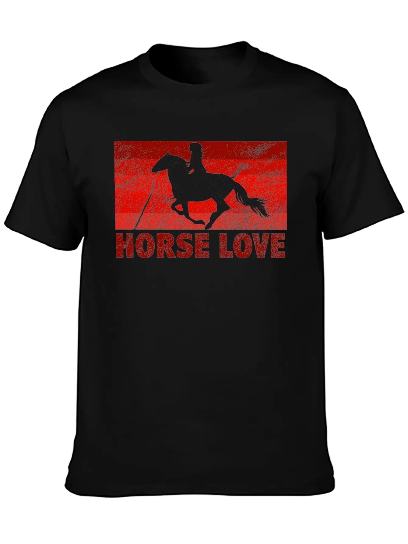 Horse Love Unisex Short Sleeve Soft Cotton T-Shirt – Casual Everyday Wear
