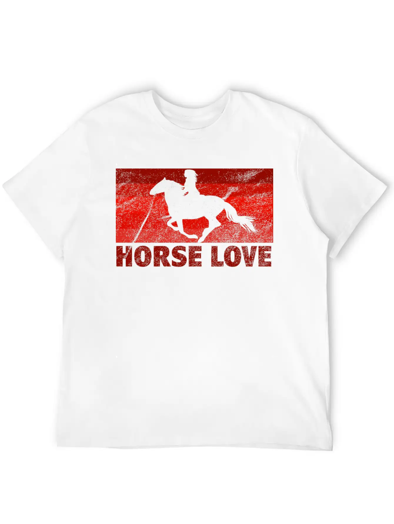 Horse Love Unisex Short Sleeve Soft Cotton T-Shirt – Casual Everyday Wear