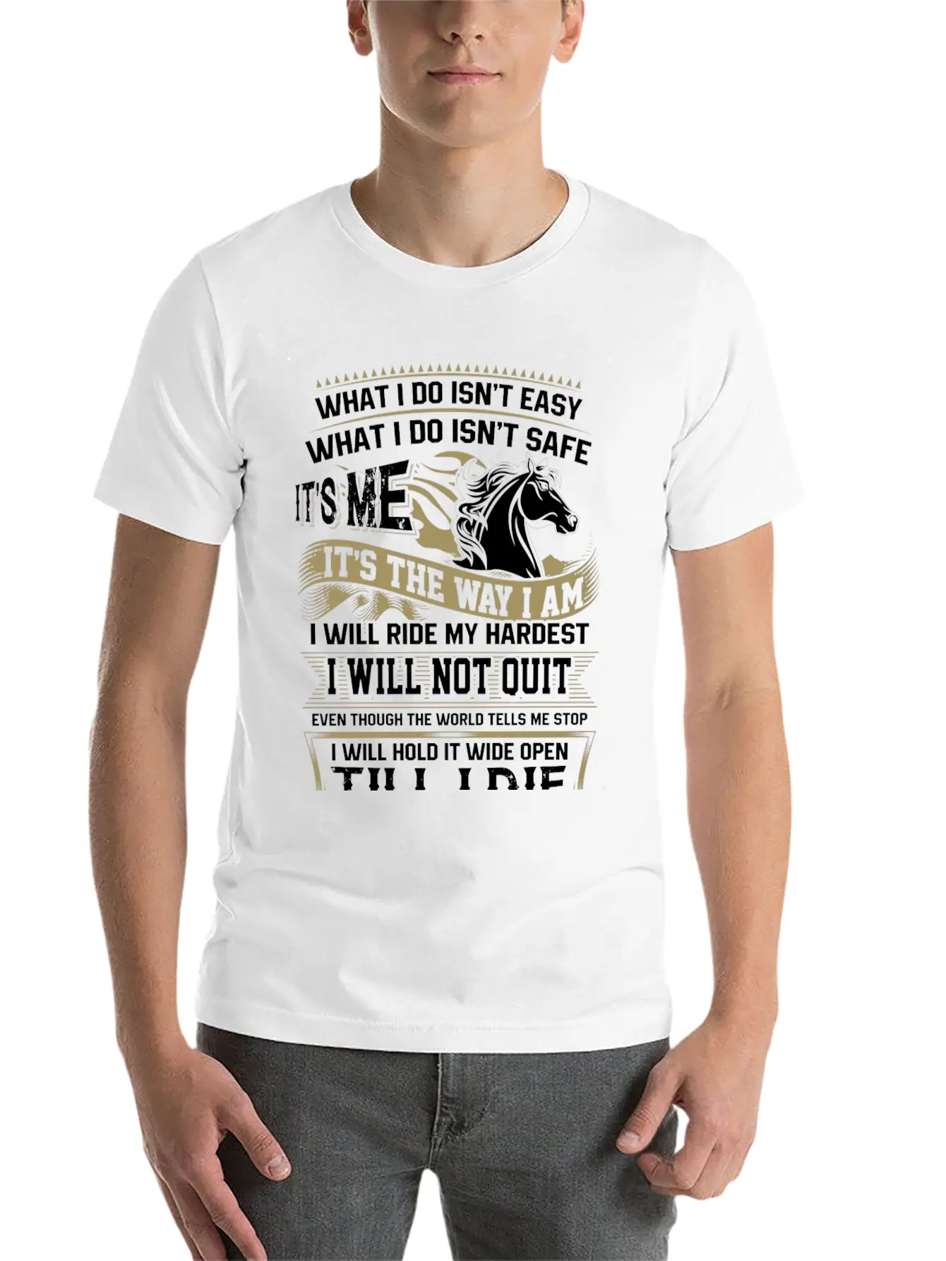 Horse Lover - It Is In My Heartbeat Comfortable Minimalist Graphic Tee – Summer Style Essential