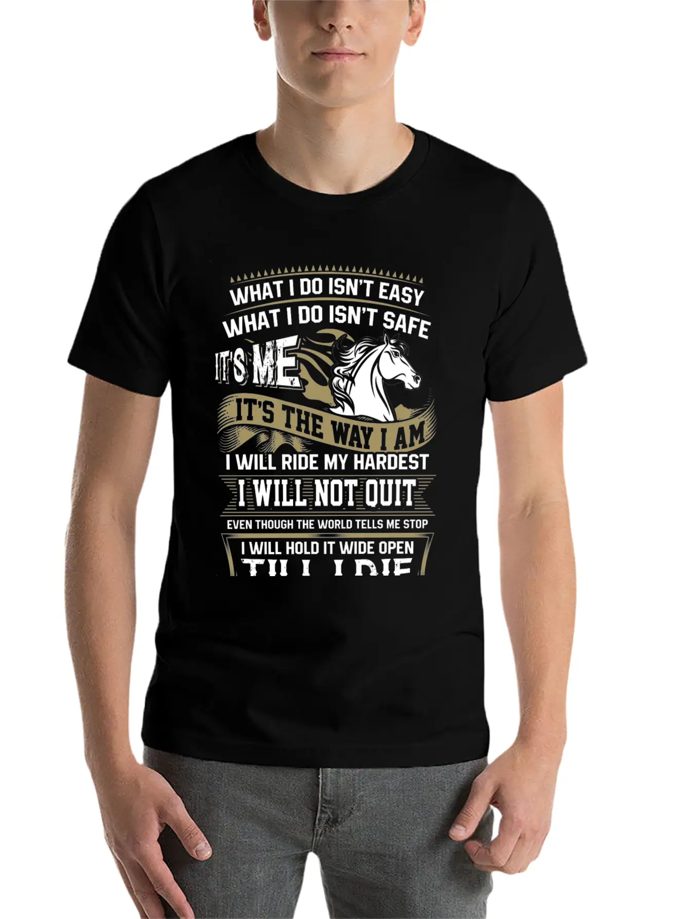 Horse Lover - It Is In My Heartbeat Comfortable Minimalist Graphic Tee – Summer Style Essential