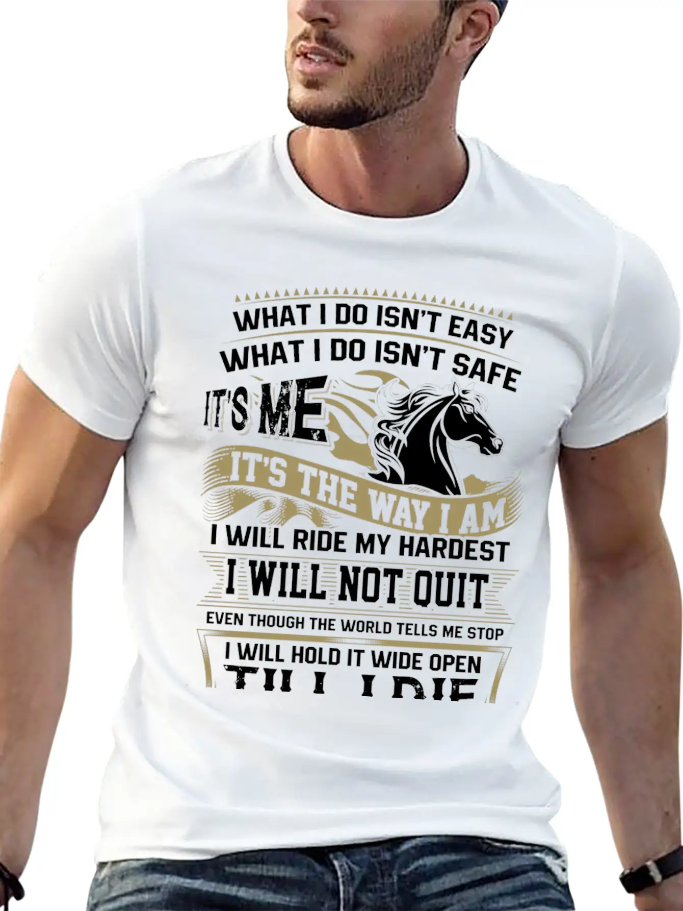 Horse Lover - It Is In My Heartbeat Comfortable Minimalist Graphic Tee – Summer Style Essential