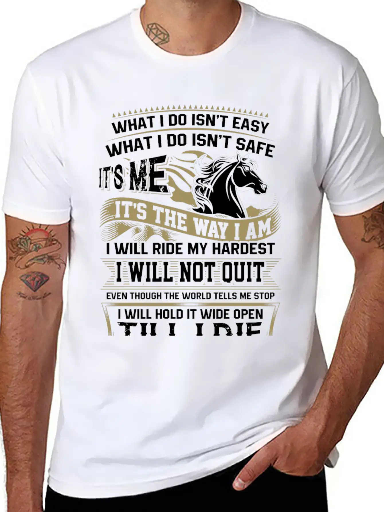 Horse Lover - It Is In My Heartbeat Comfortable Minimalist Graphic Tee – Summer Style Essential