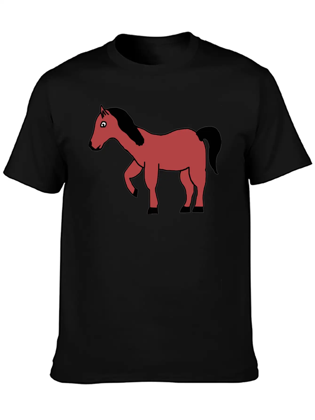 Horse Pony Animal Unisex Short Sleeve Soft Cotton T-Shirt – Casual Everyday Wear