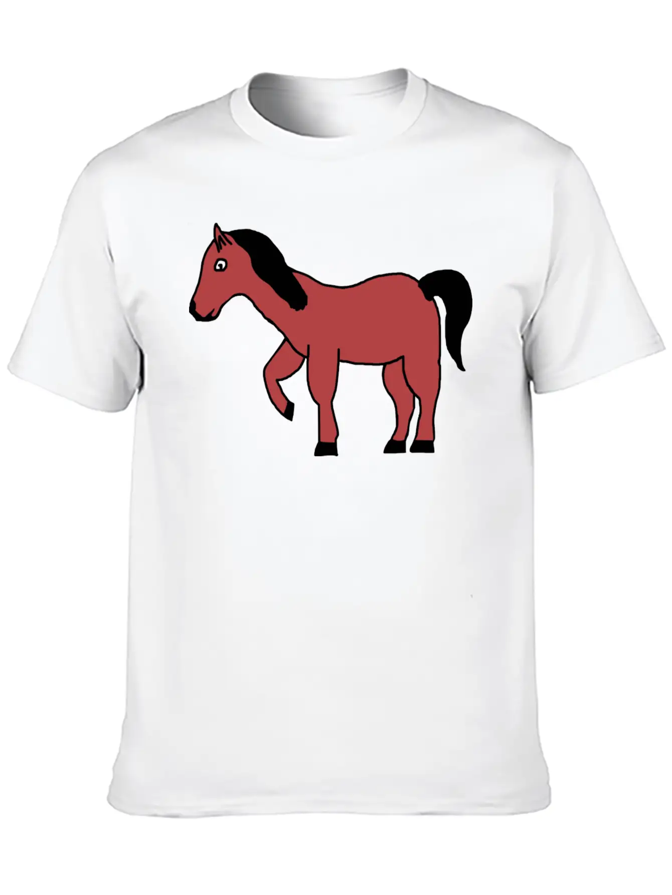 Horse Pony Animal Unisex Short Sleeve Soft Cotton T-Shirt – Casual Everyday Wear