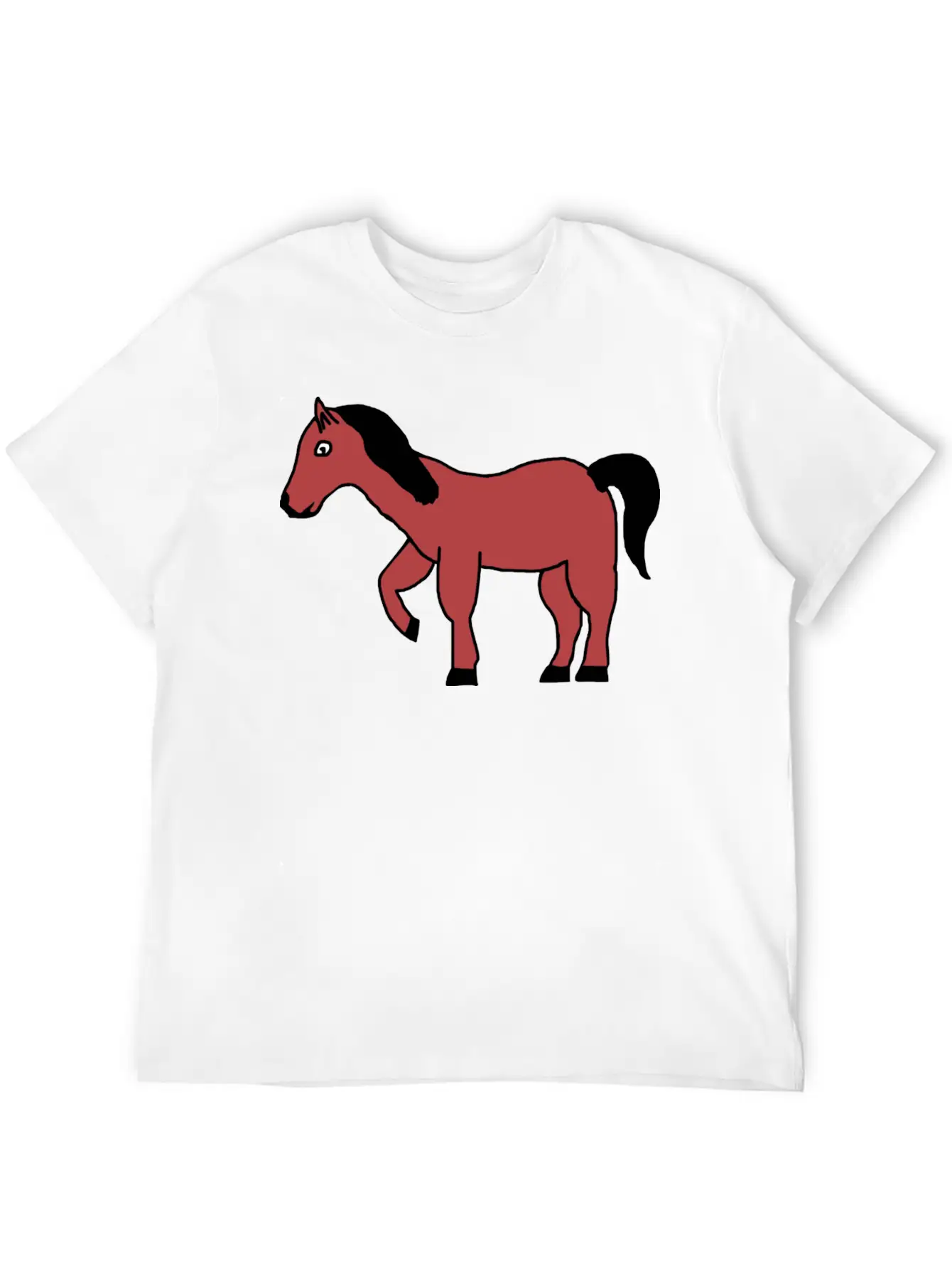 Horse Pony Animal Unisex Short Sleeve Soft Cotton T-Shirt – Casual Everyday Wear