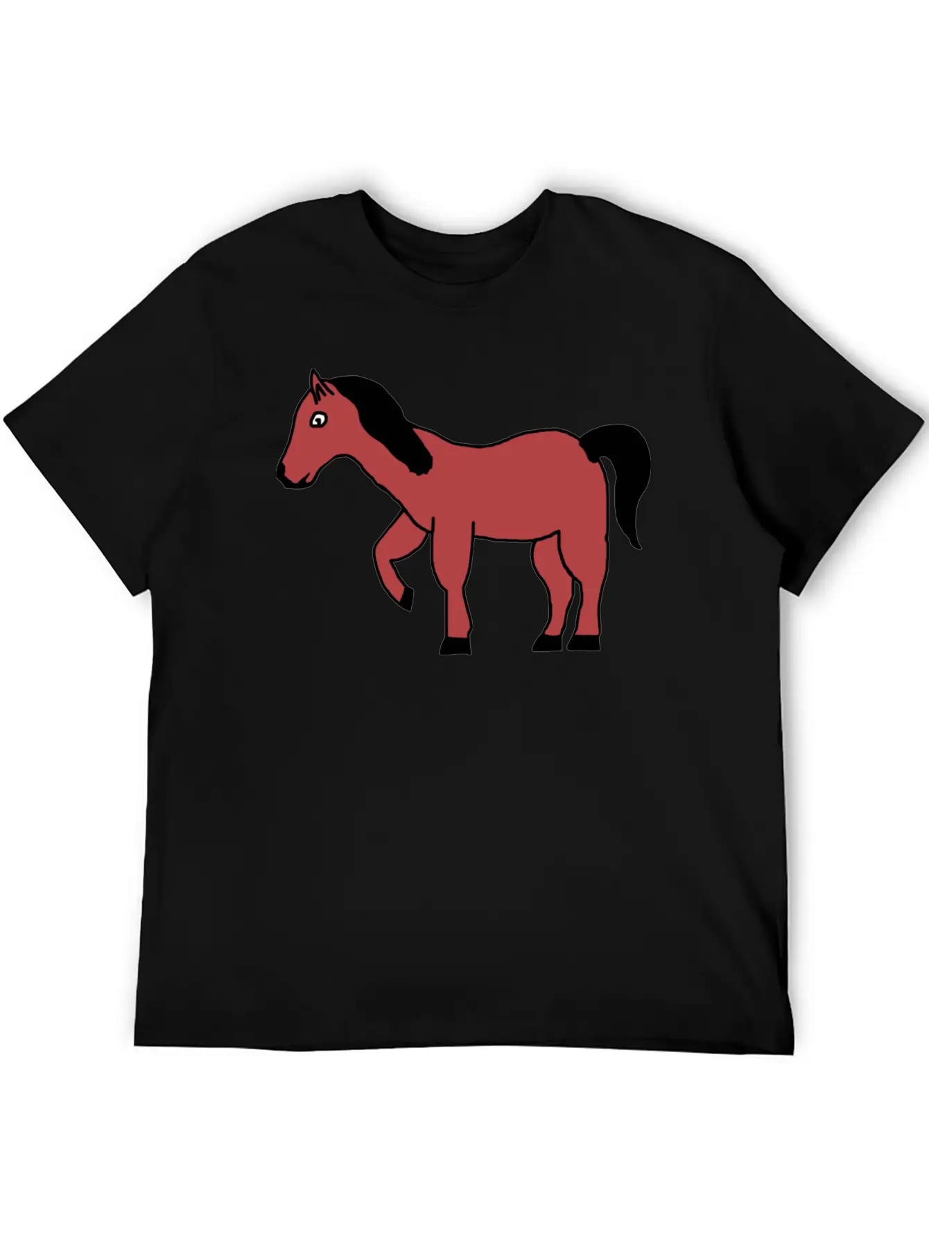 Horse Pony Animal Unisex Short Sleeve Soft Cotton T-Shirt – Casual Everyday Wear