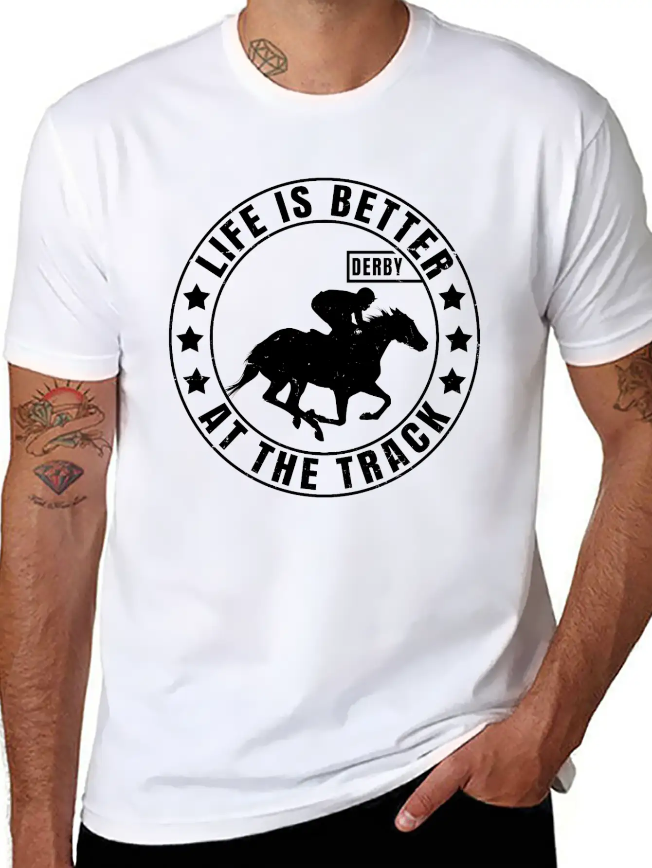 Horse Racing | Horse Race Derby Gift For Jockey Stylish Everyday T-Shirt – Unisex Basic Cotton Tee